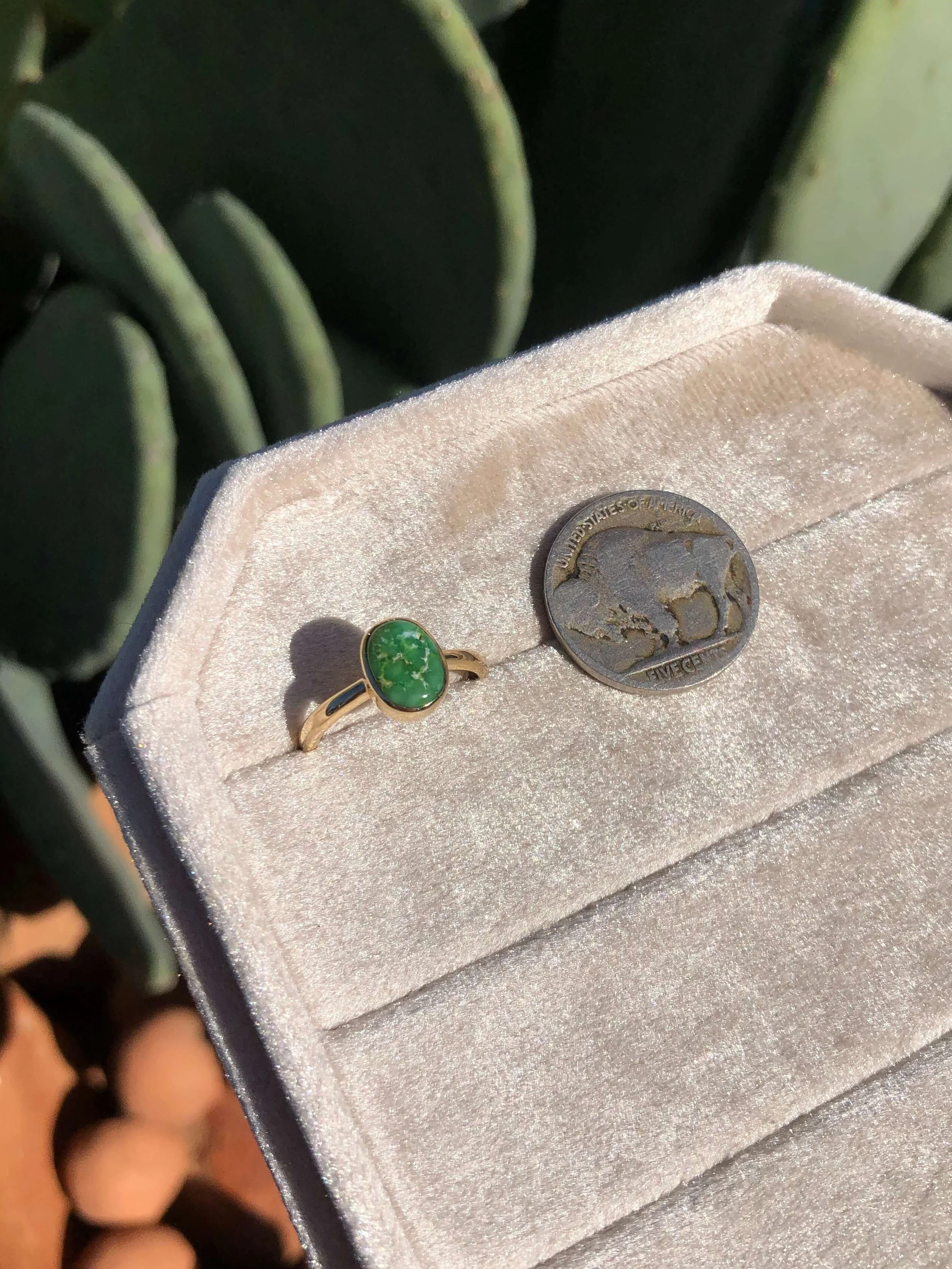The London 14k and Turquoise Ring 13, Sz 6 - Image 2