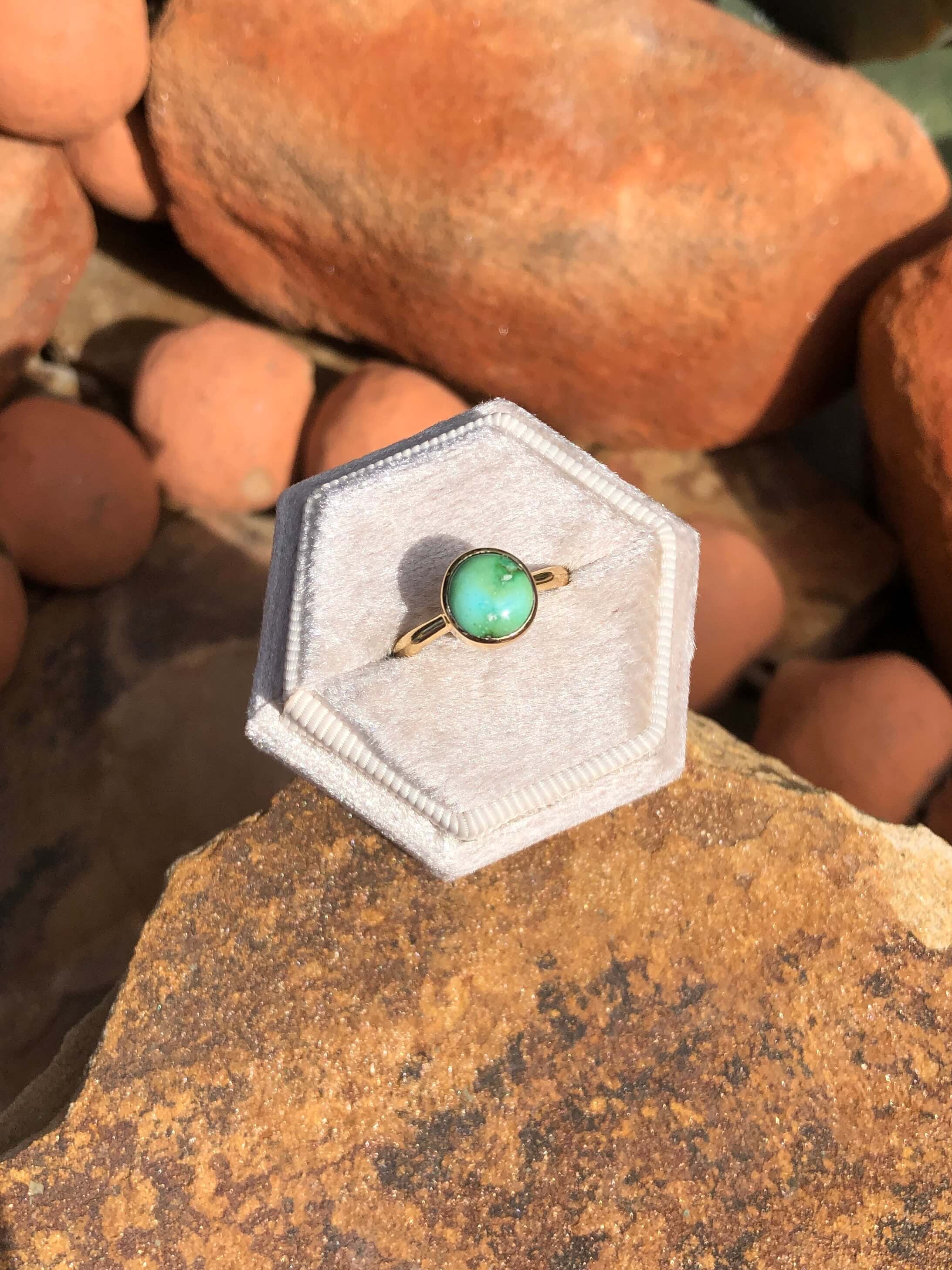The London 14k and Turquoise Ring 26, Sz 7