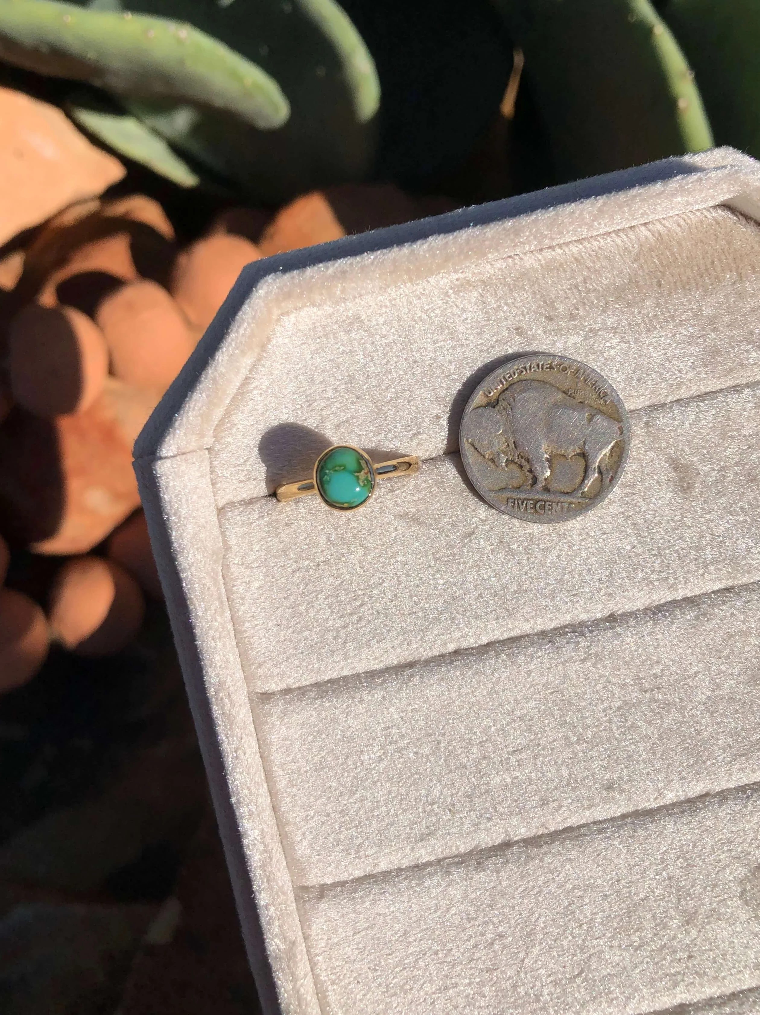 The London 14k and Turquoise Ring 27, Sz 6 - Image 2