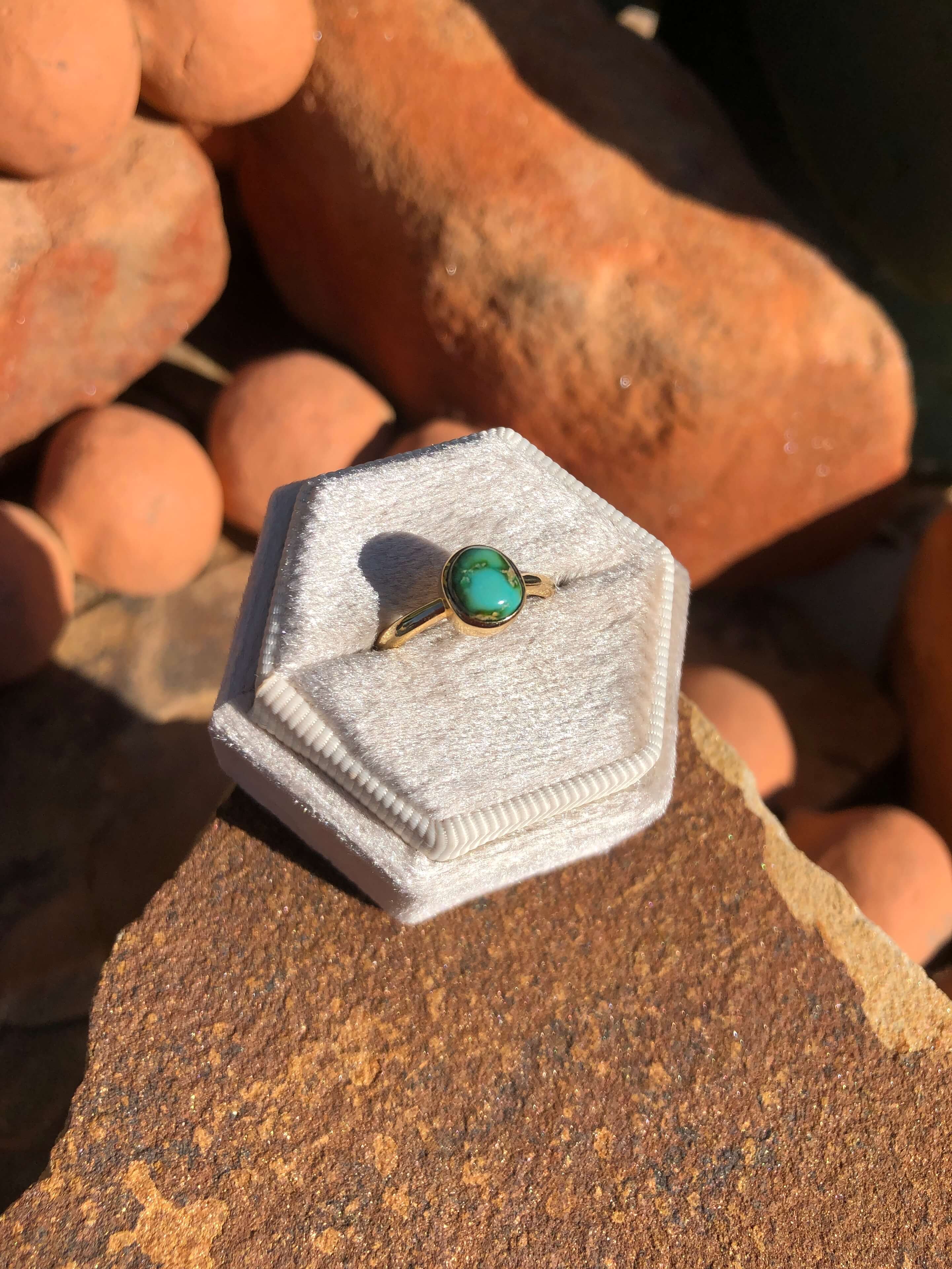 The London 14k and Turquoise Ring 27, Sz 6 - Image 5