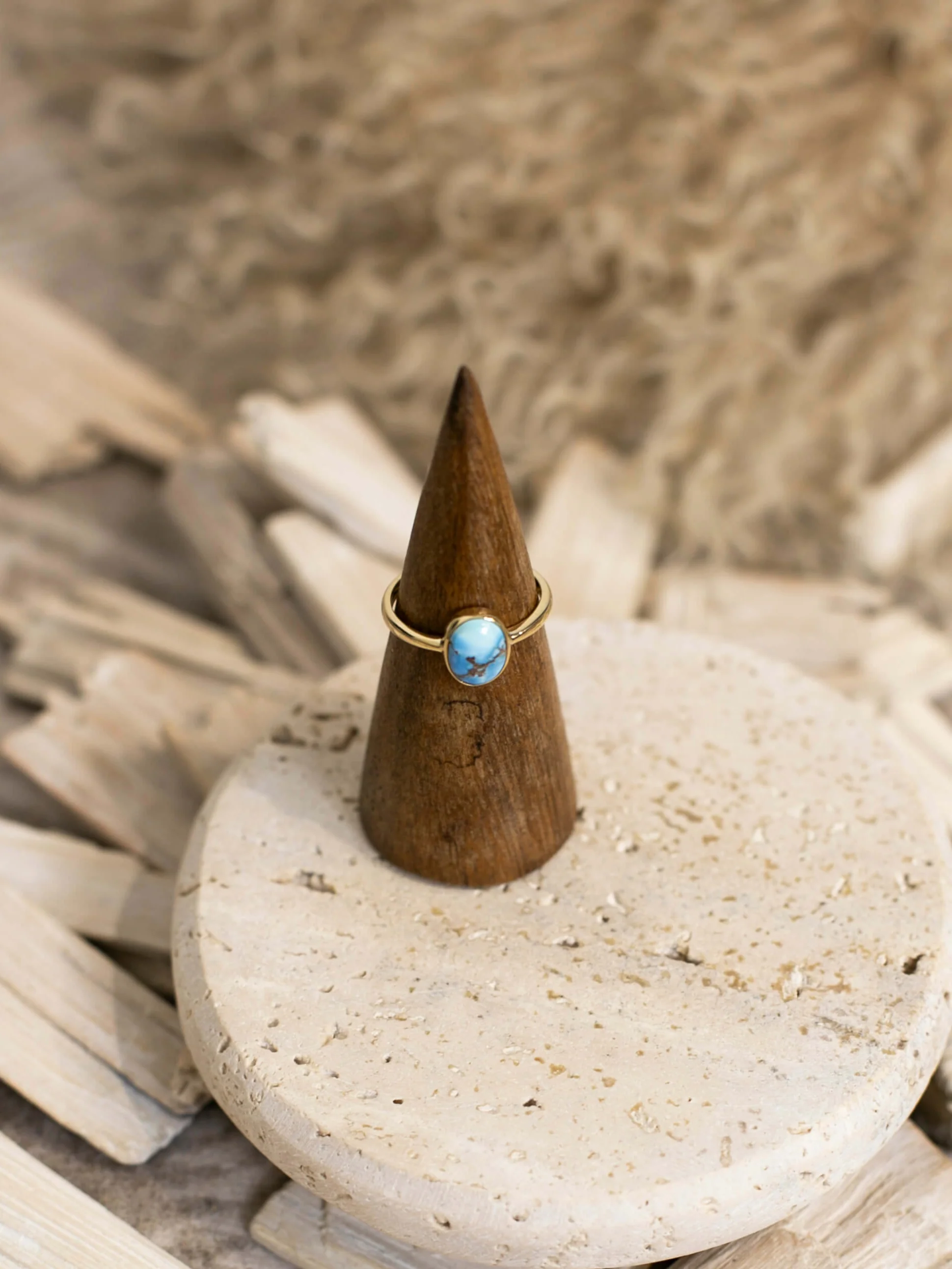 The London 14k and Turquoise Ring 6, Sz 8 - Image 2