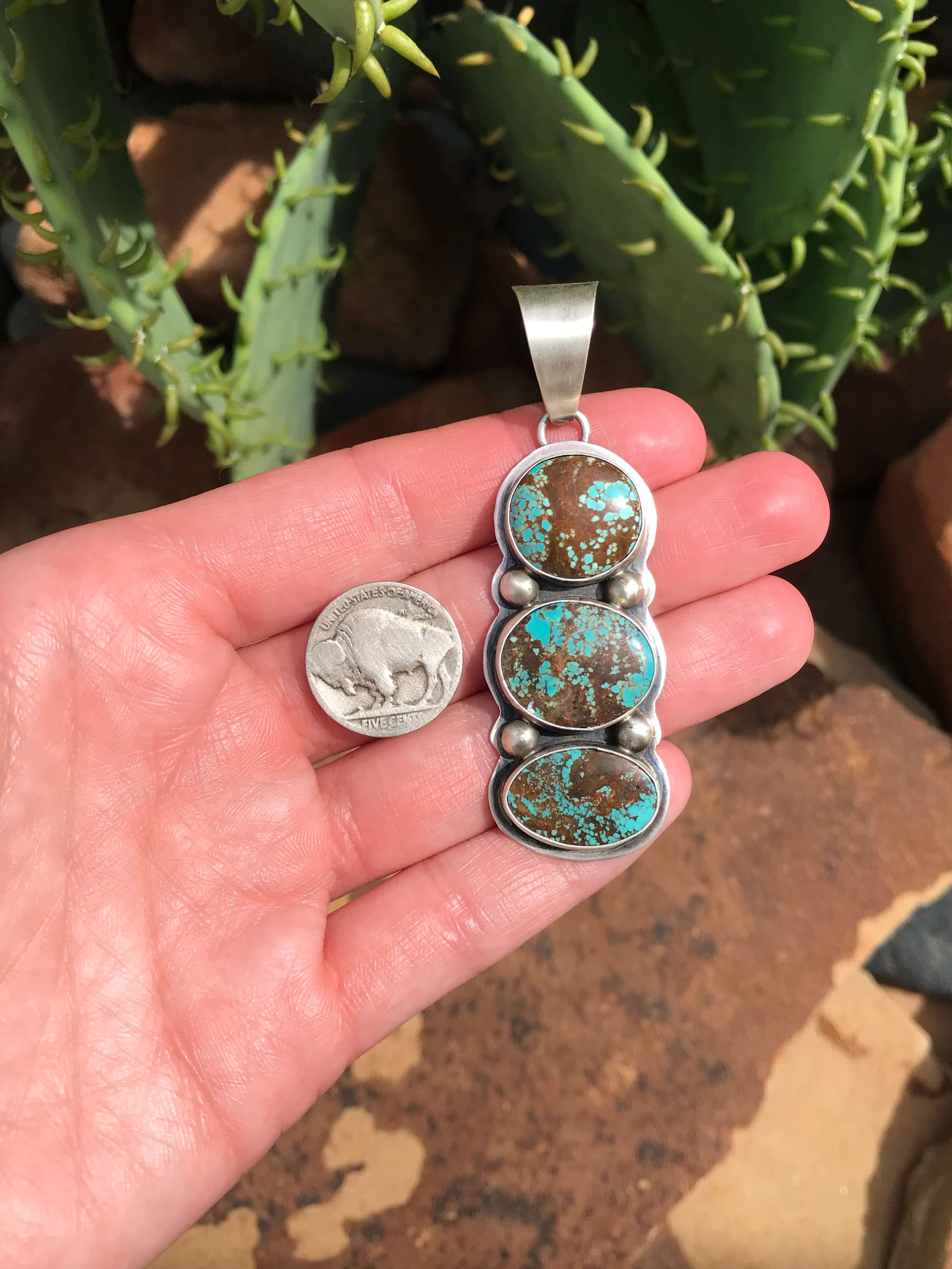 The Lorella Turquoise Pendant - Image 2