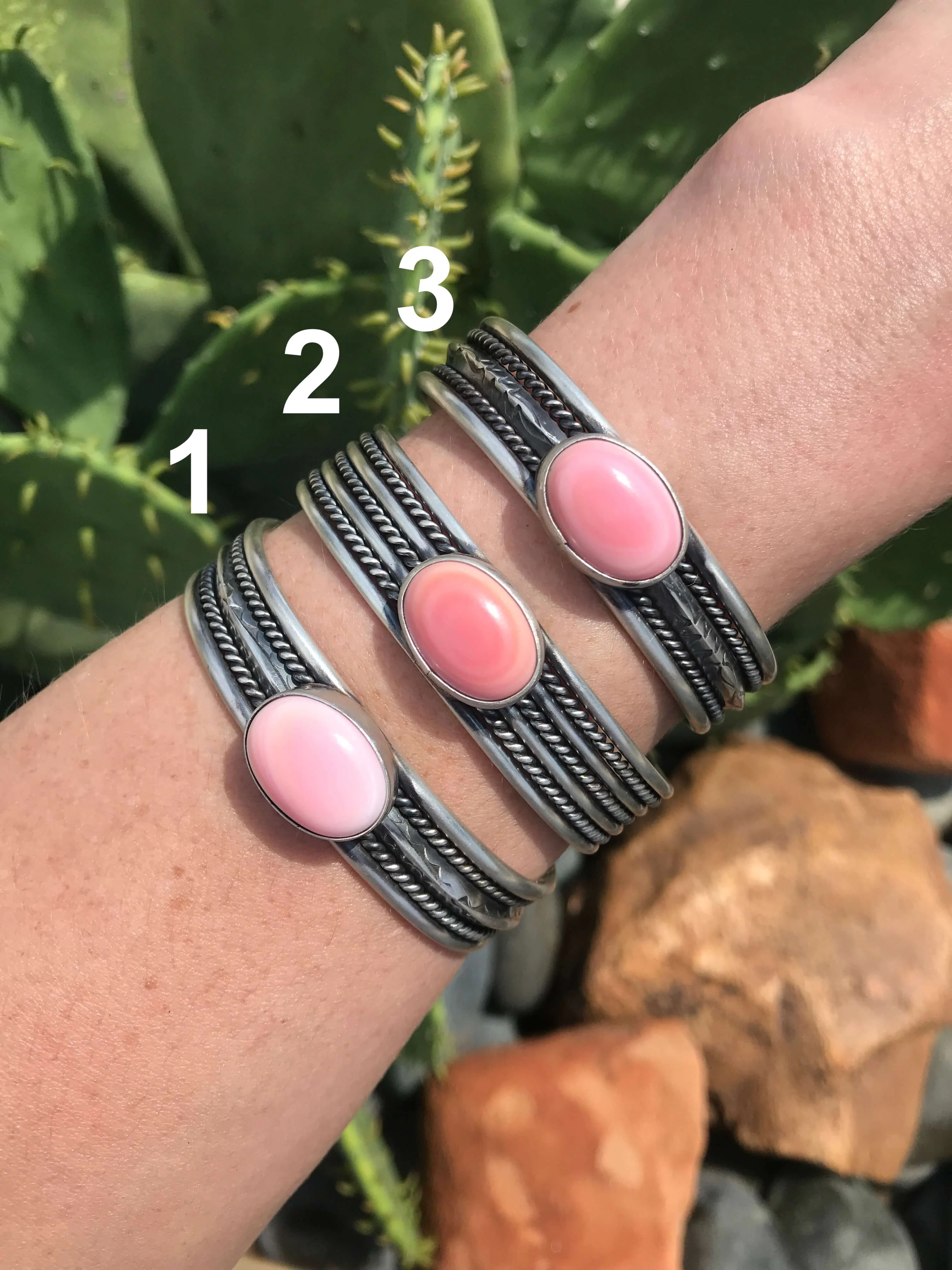 The Levelland Pink Conch Cuffs - Image 3