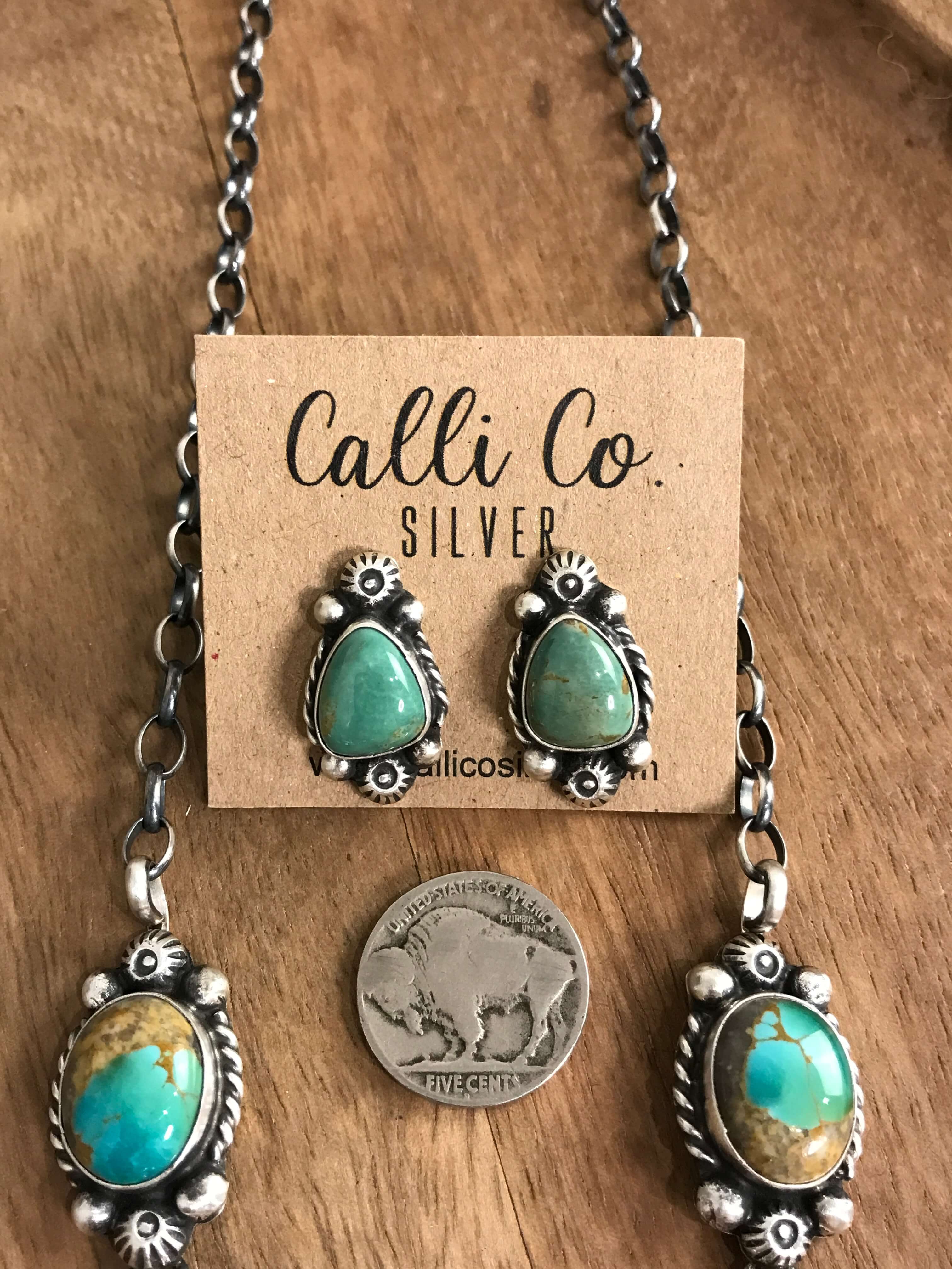 The Mae Turquoise Statement Necklace Set - Image 5