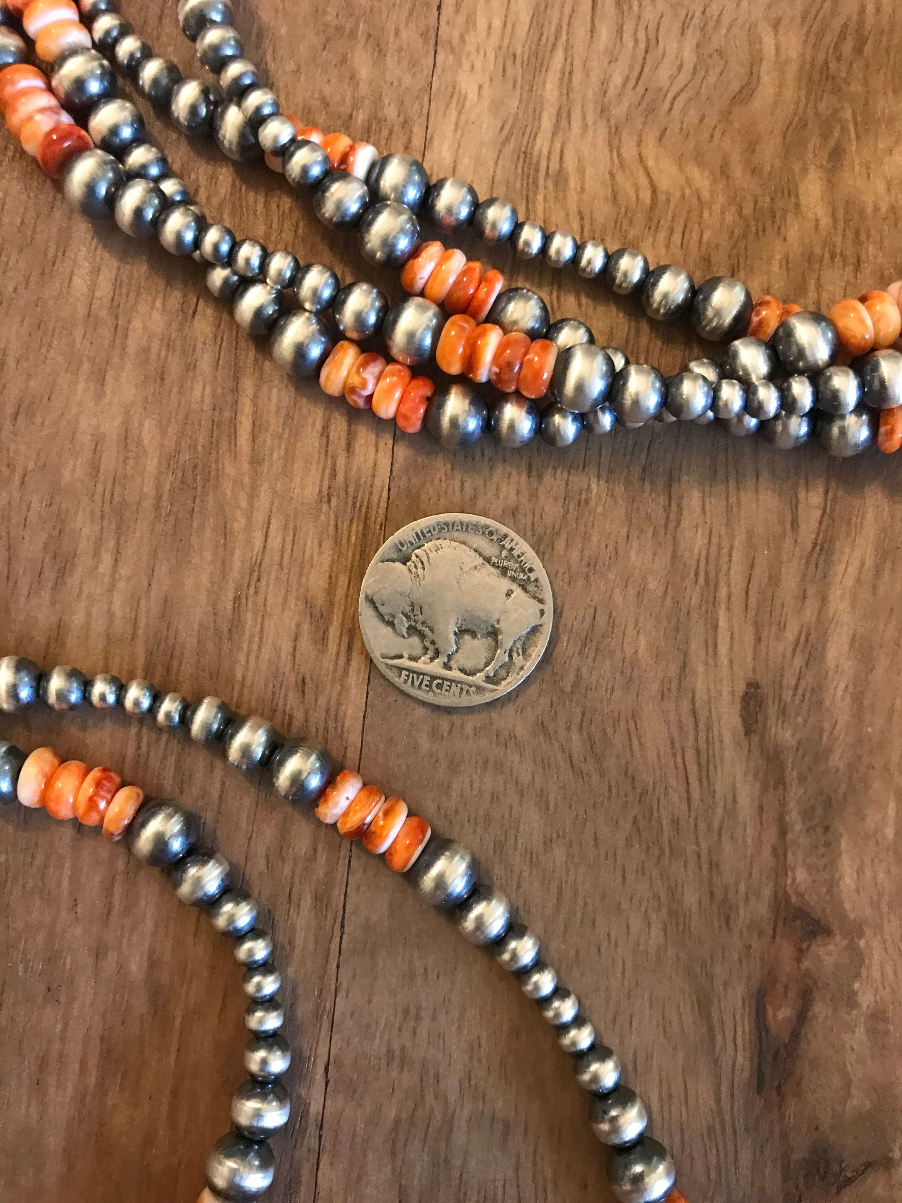 The Manhattan Necklace in Orange Spiny - Image 2