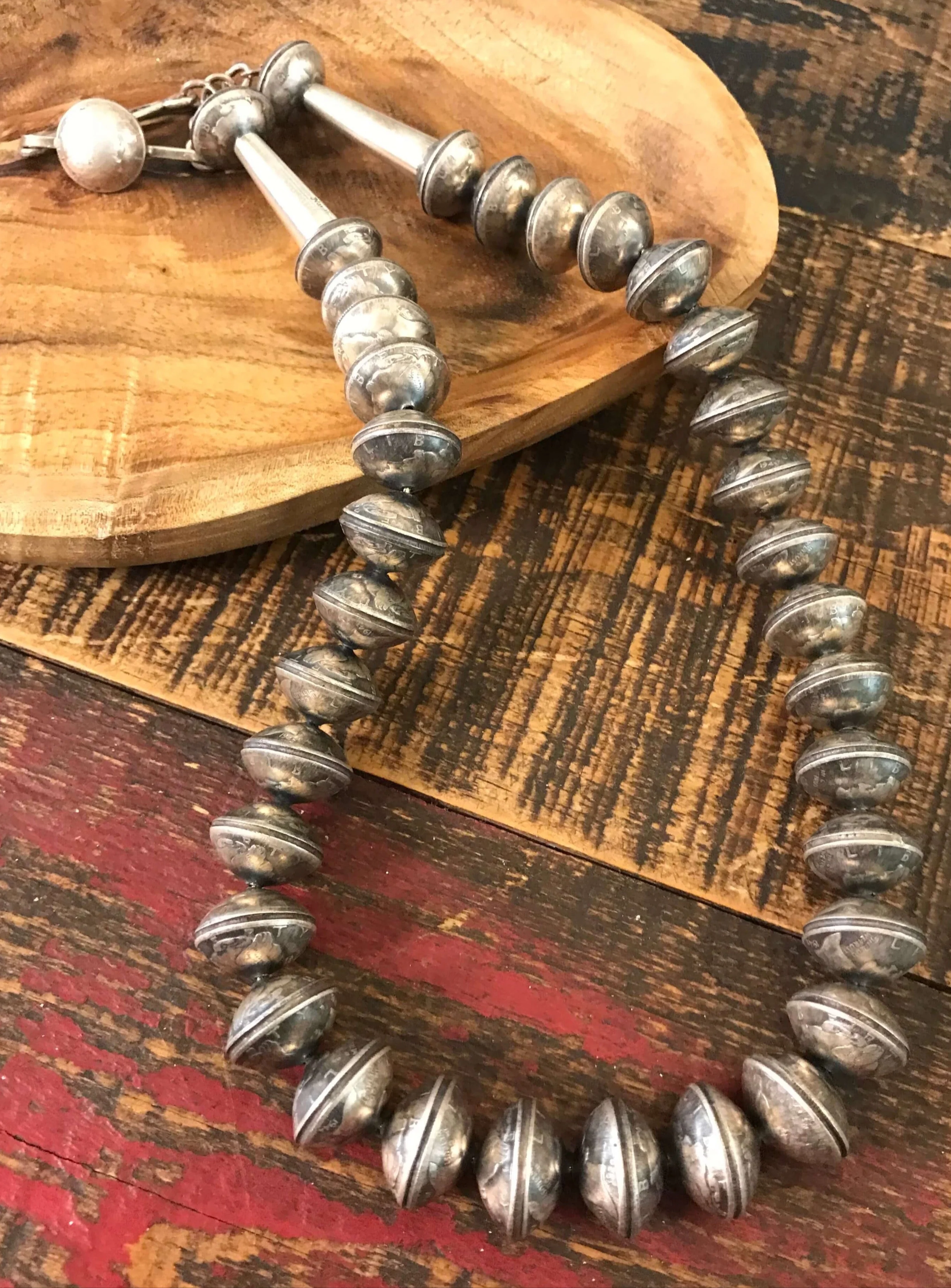The Mercury Dime Pearl Necklace, 23"
