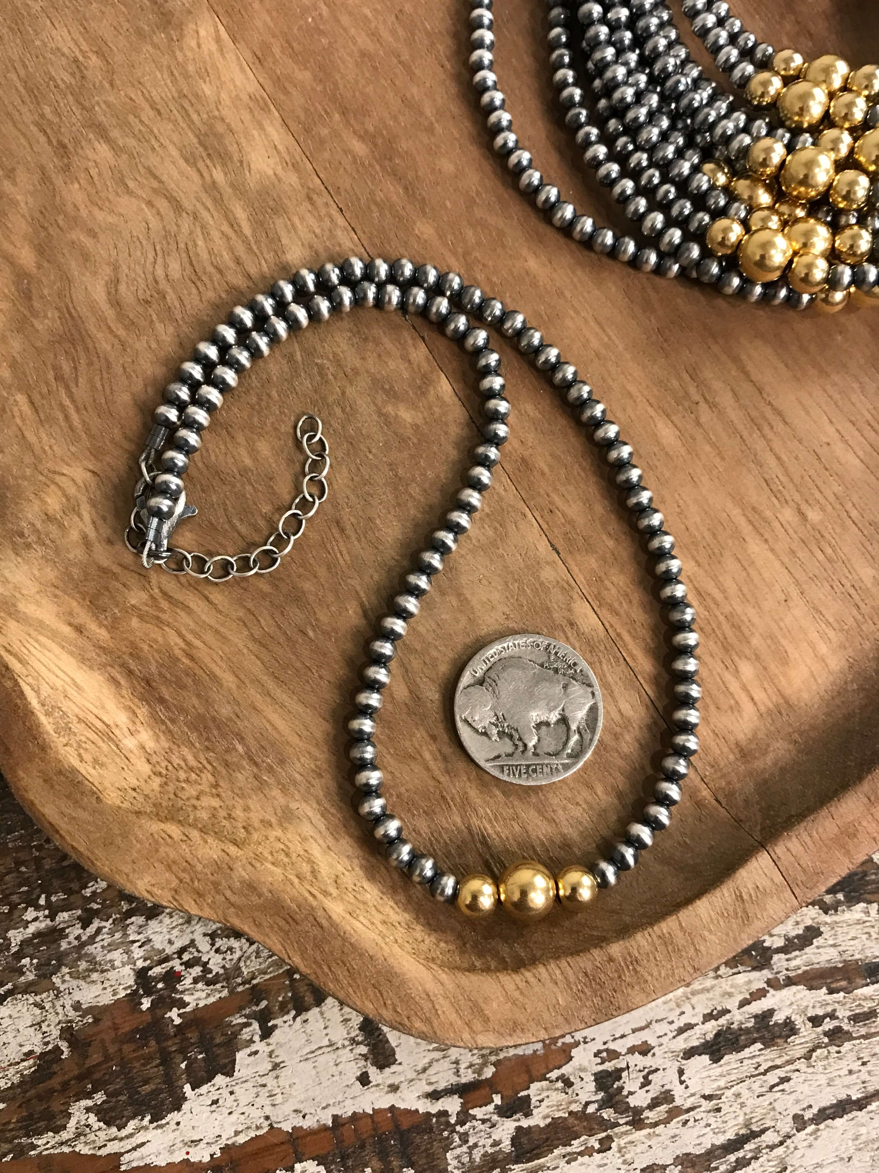 The Merrick Gold + Pearl Necklace - Image 4