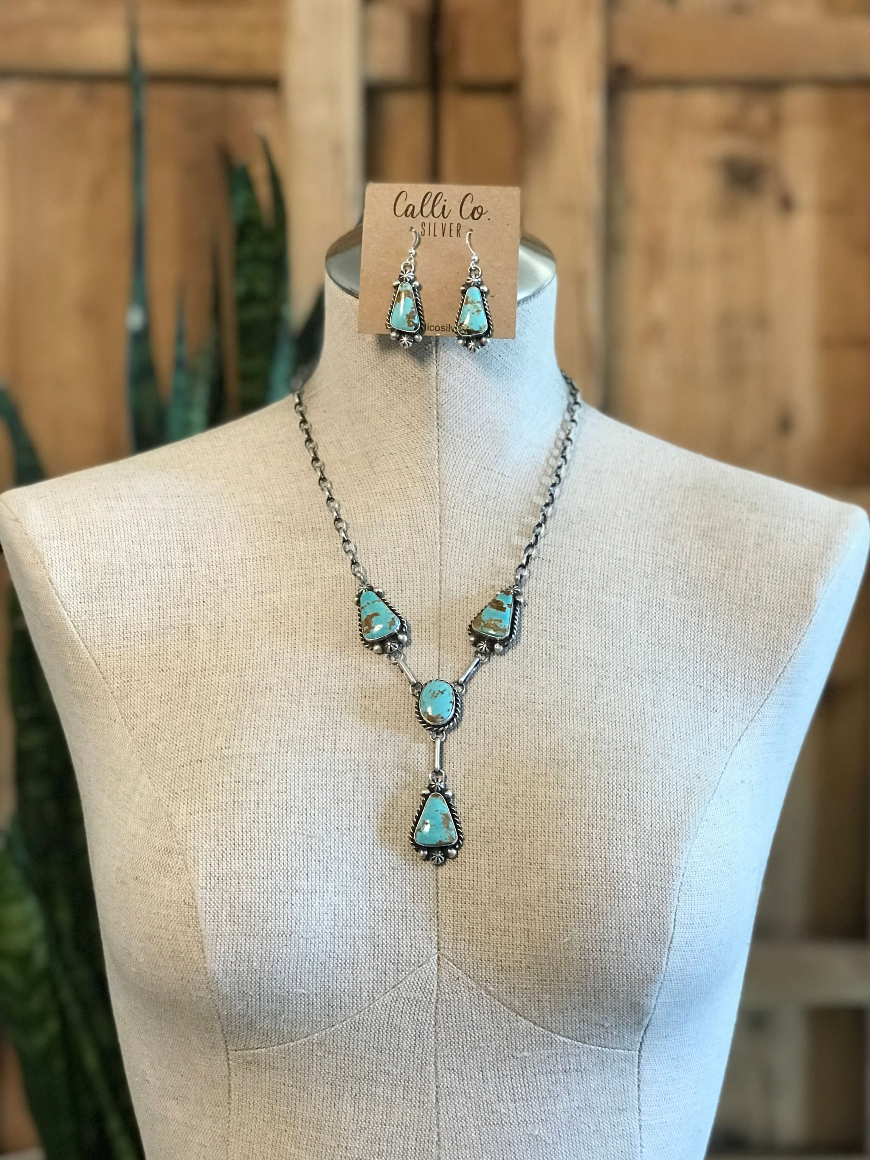 The Mills Turquoise Lariat Necklace Set - Image 2