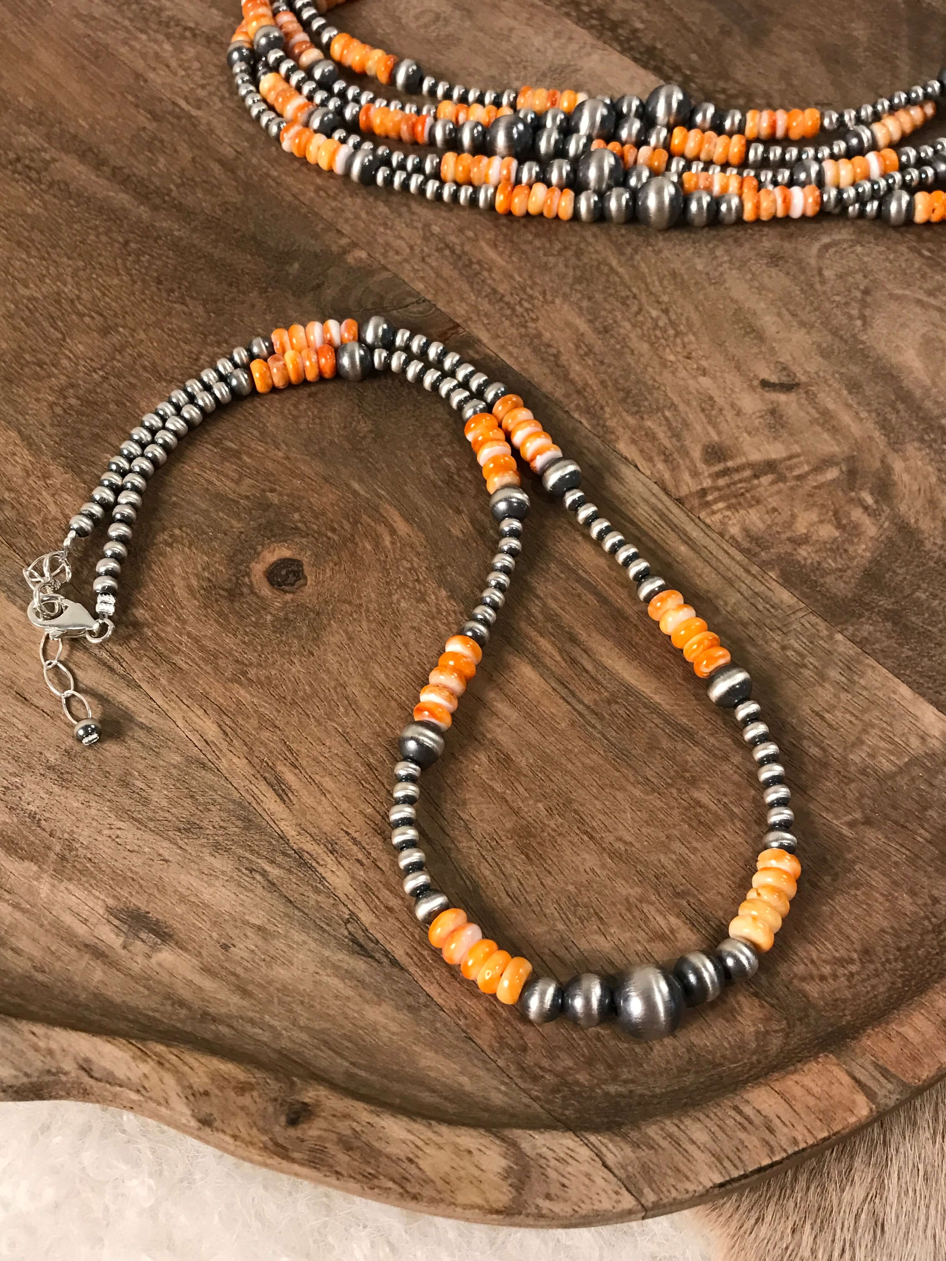 The Milly Necklace in Orange Spiny Oyster