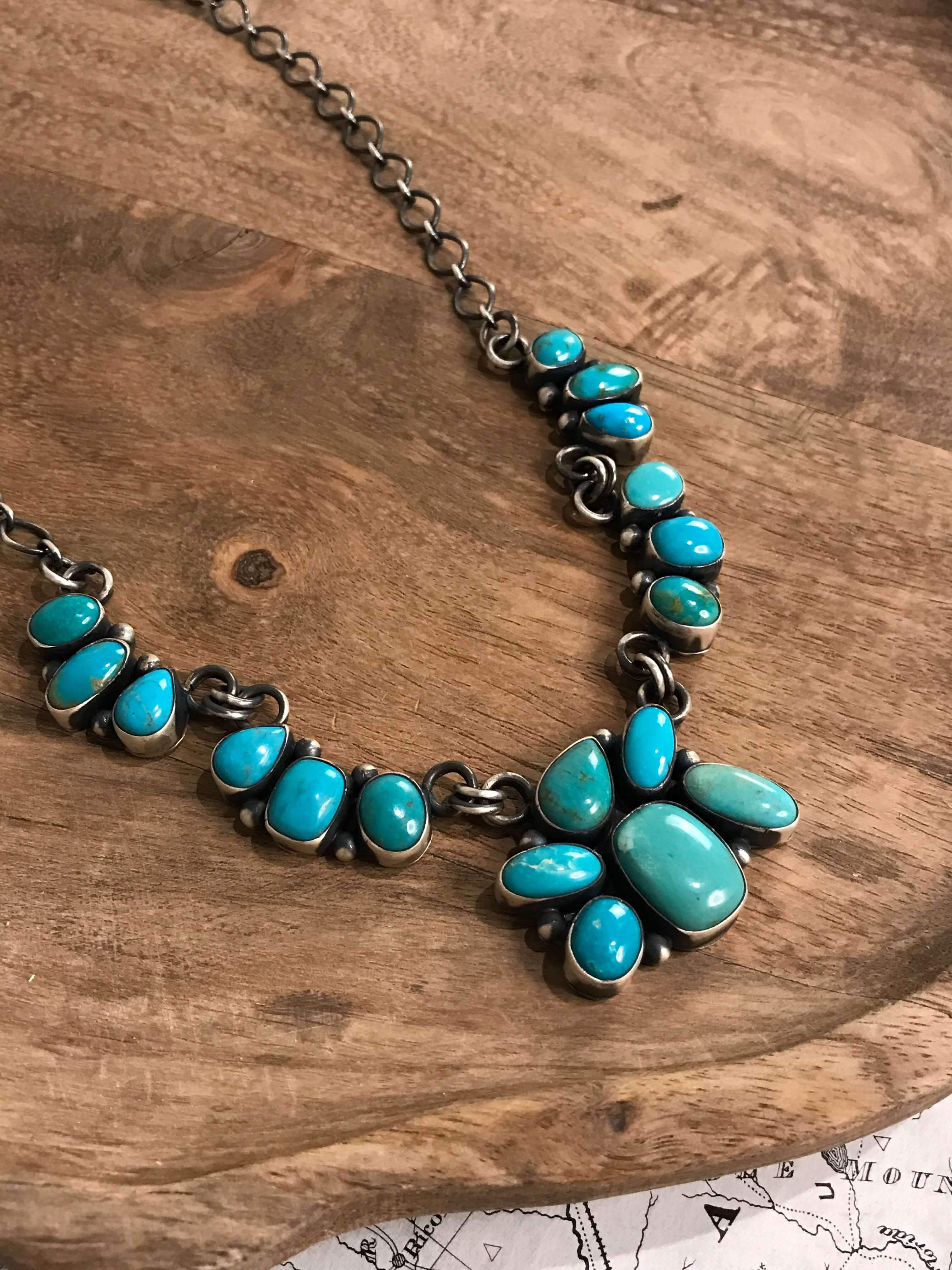 The Misty Turquoise Statement Necklace Set - Image 6