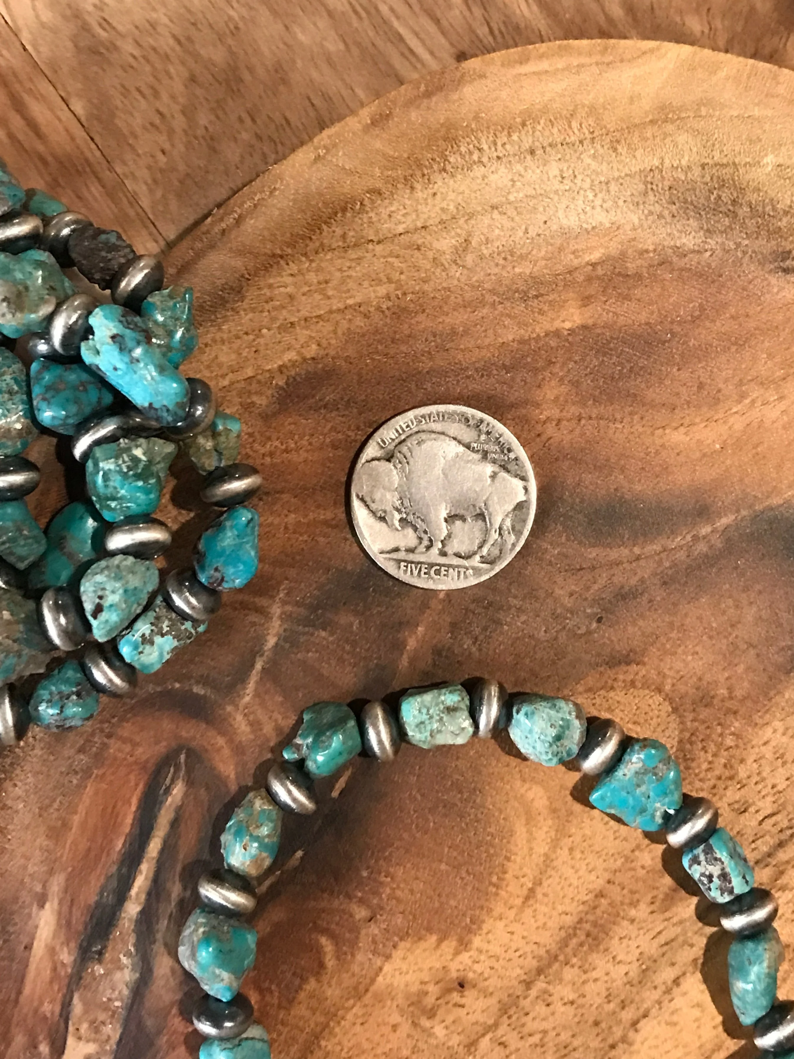 The Moab Turquoise Nugget Stretch Bracelet - Image 2