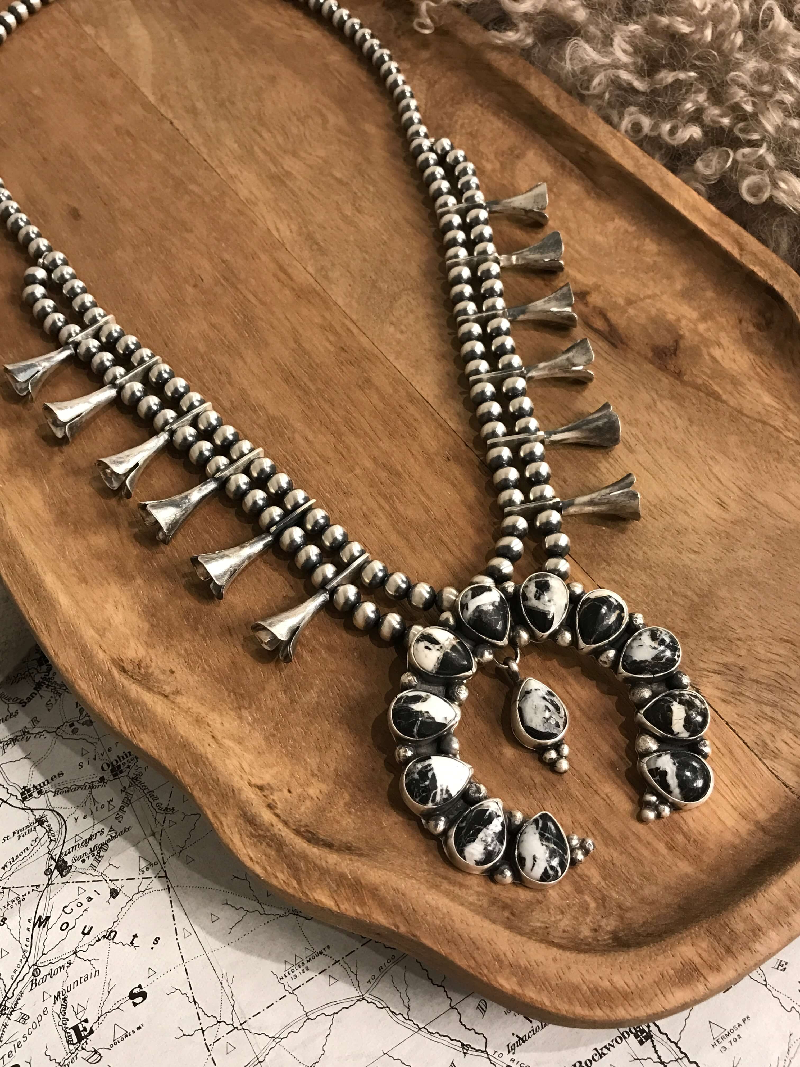 The Monarch Squash Blossom Necklace