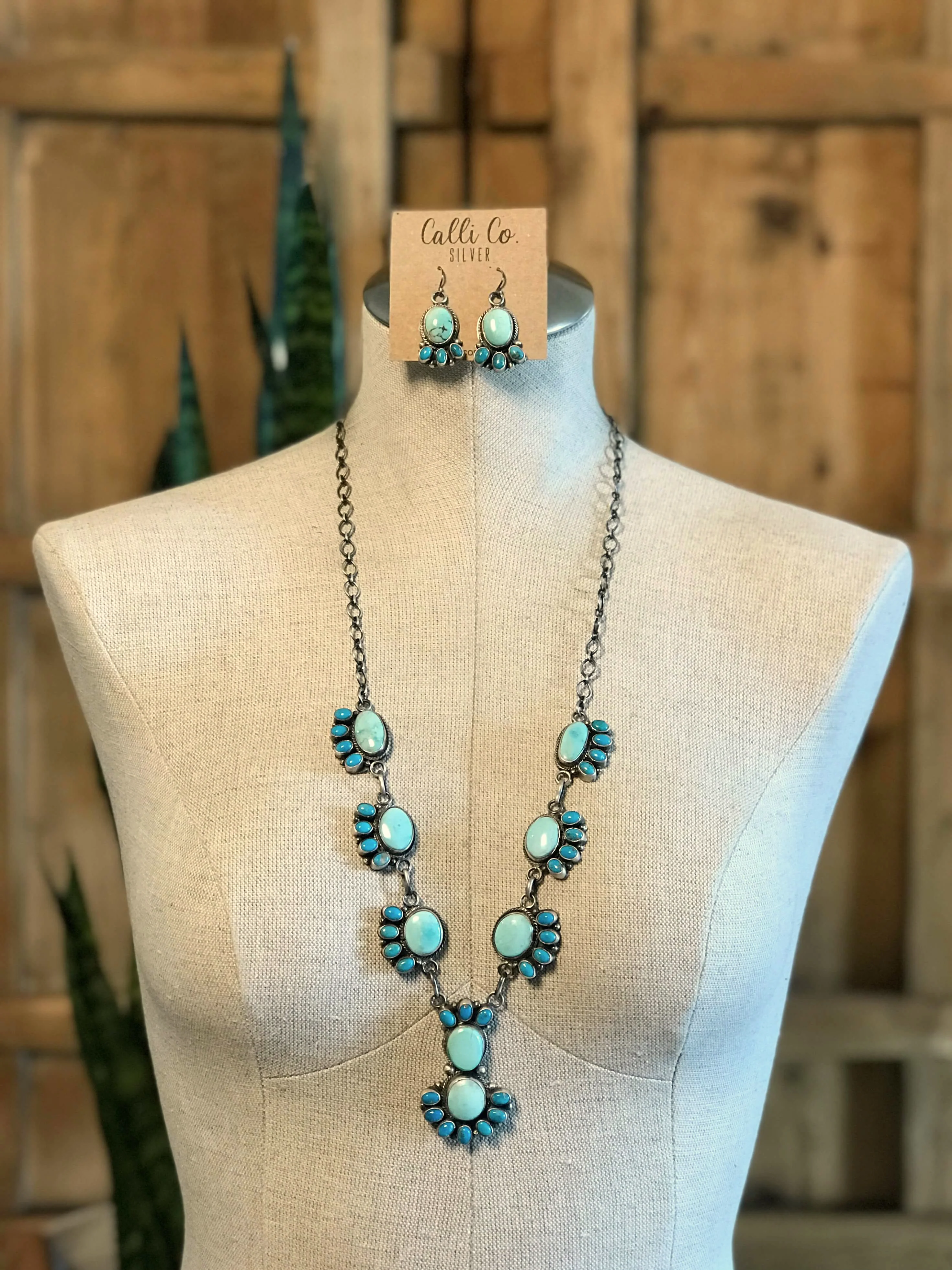 The Montage Turquoise Statement Necklace Set - Image 2