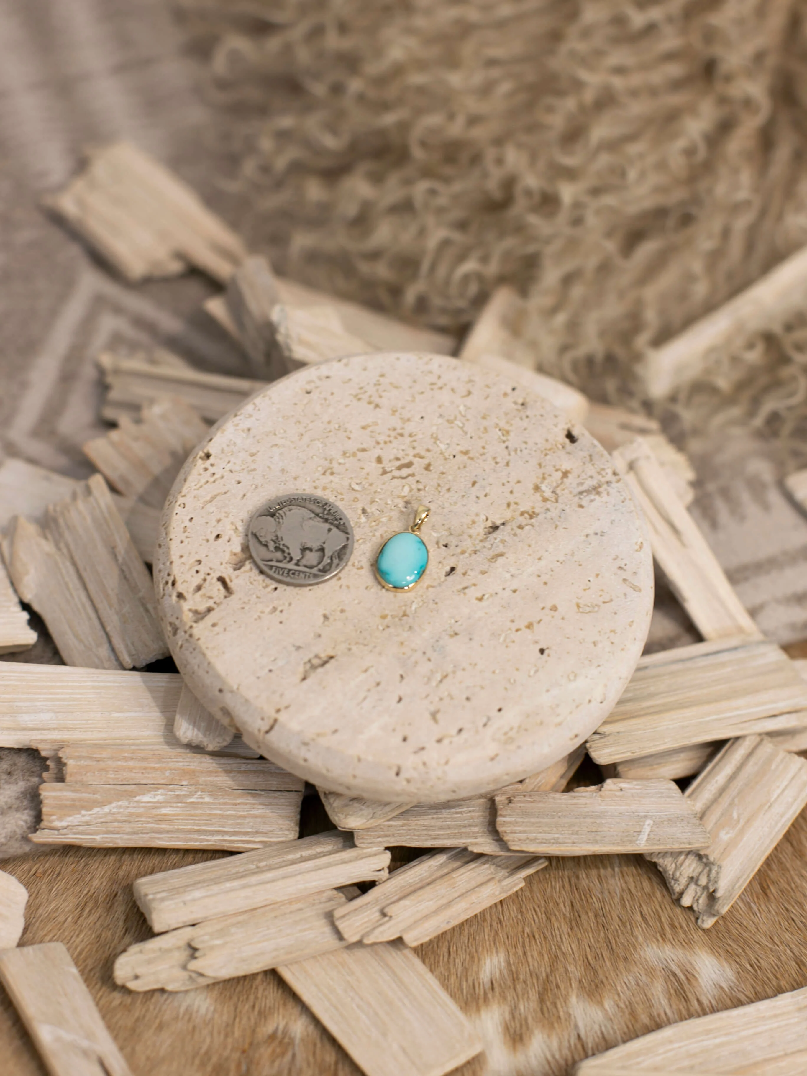 The Nordic 14k and Turquoise Pendant, 10 - Image 4