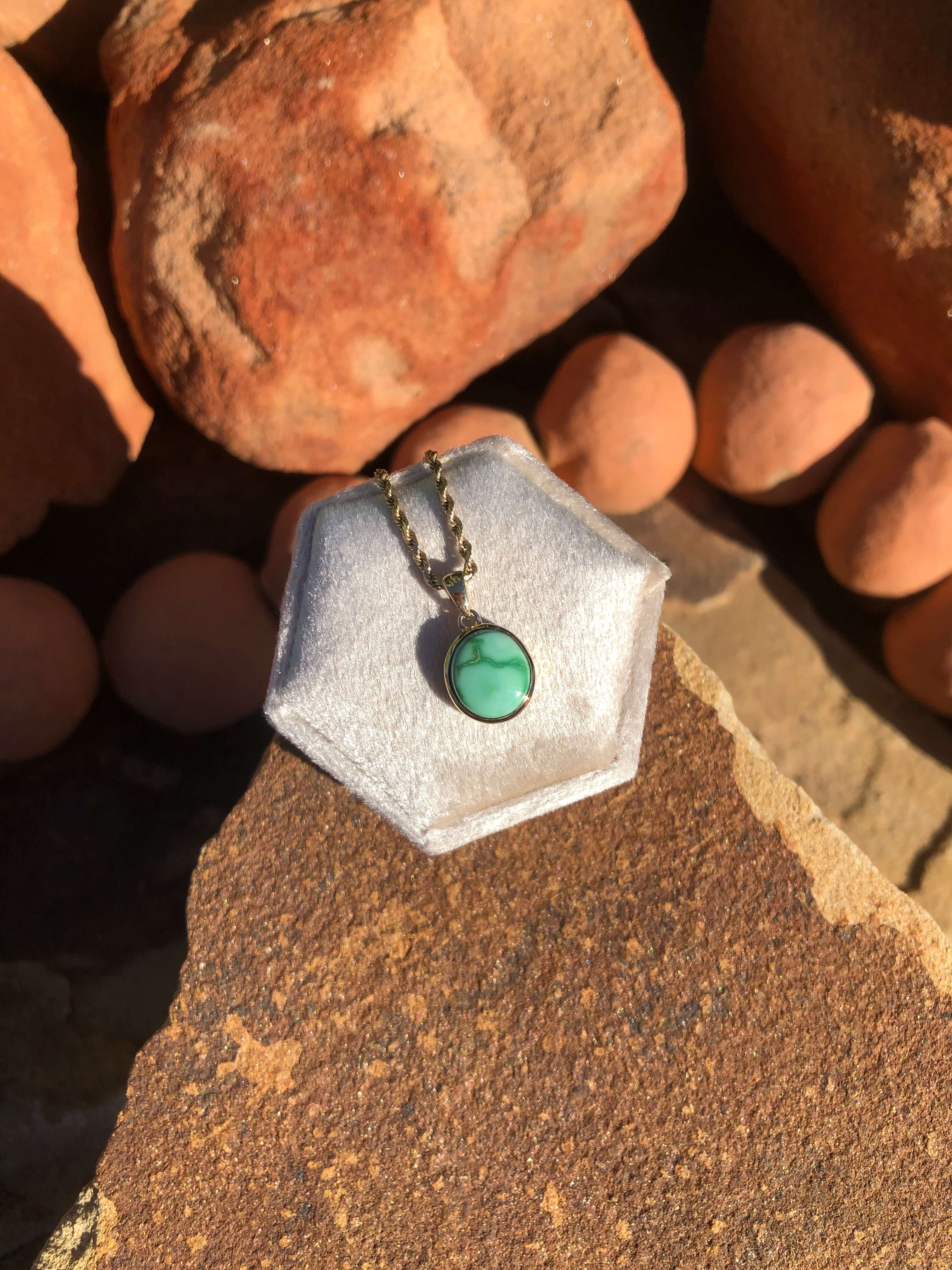 The Nordic 14k and Turquoise Pendant, 4 - Image 3
