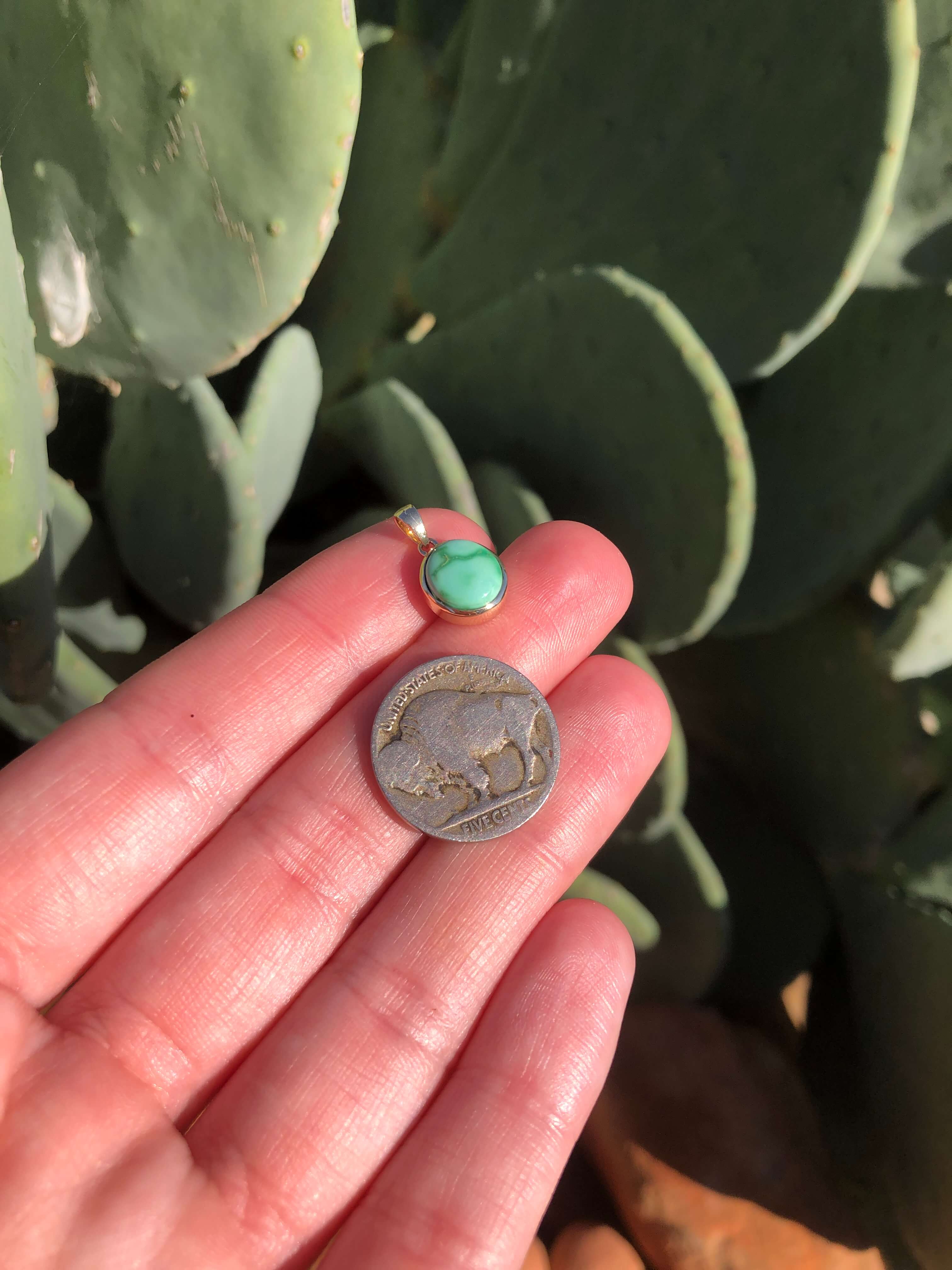 The Nordic 14k and Turquoise Pendant, 4 - Image 4
