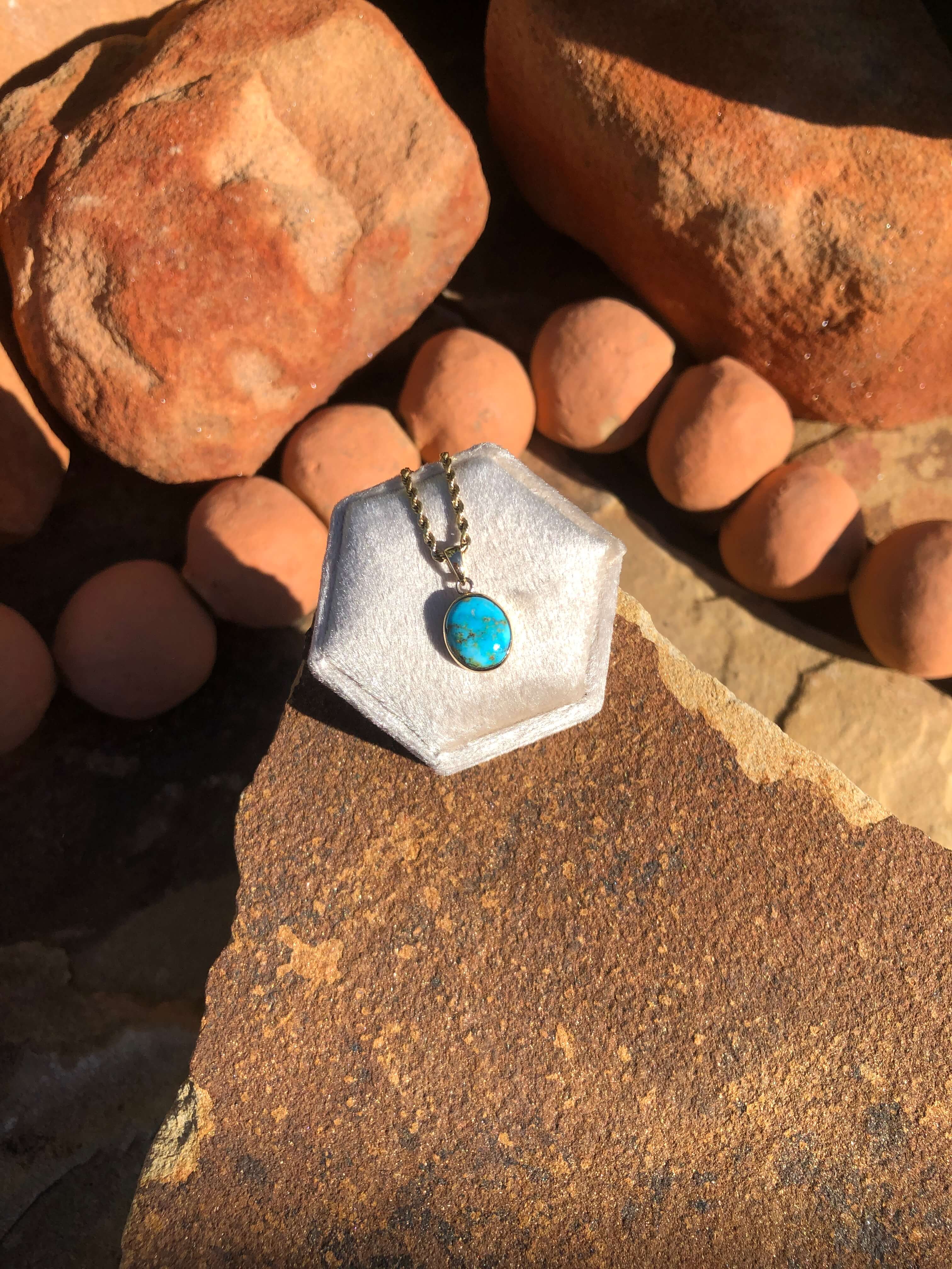 The Nordic 14k and Turquoise Pendant, 6 - Image 4