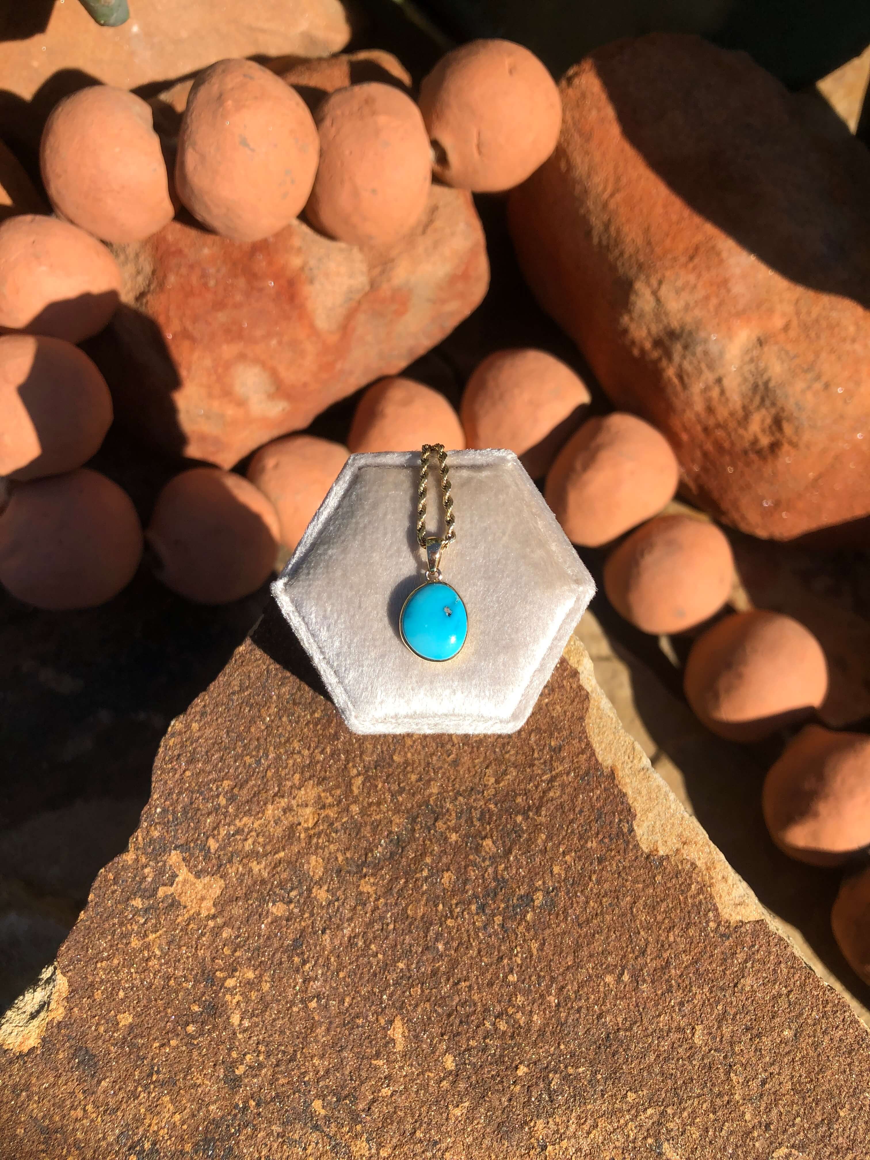The Nordic 14k and Turquoise Pendant, 9 - Image 4