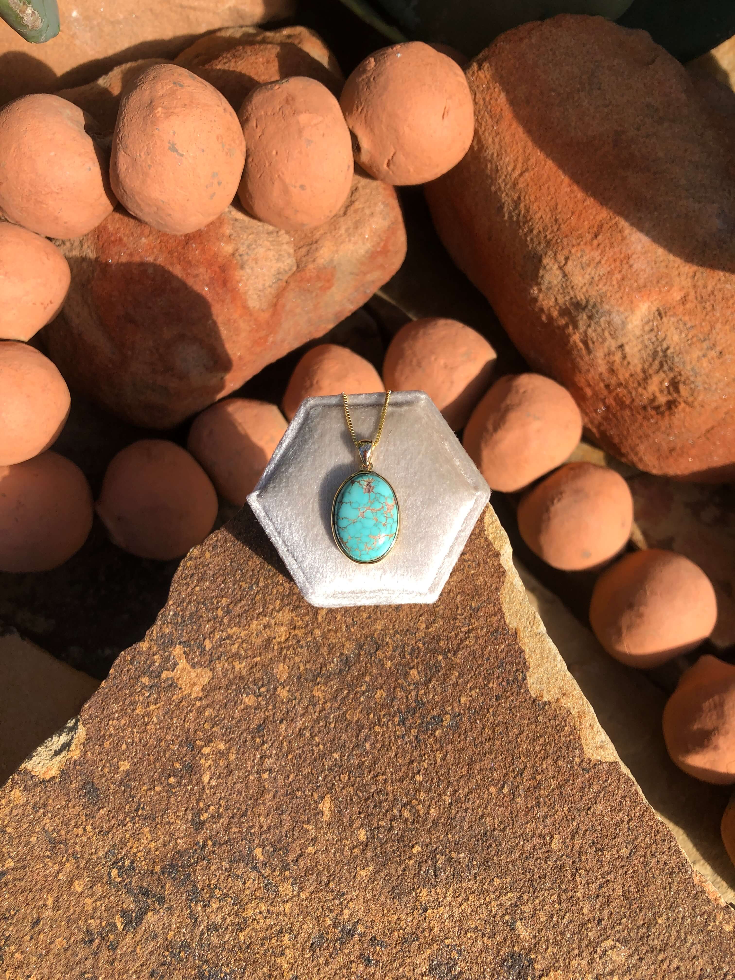 The Nordic 14k and Turquoise Pendant, 10 - Image 4