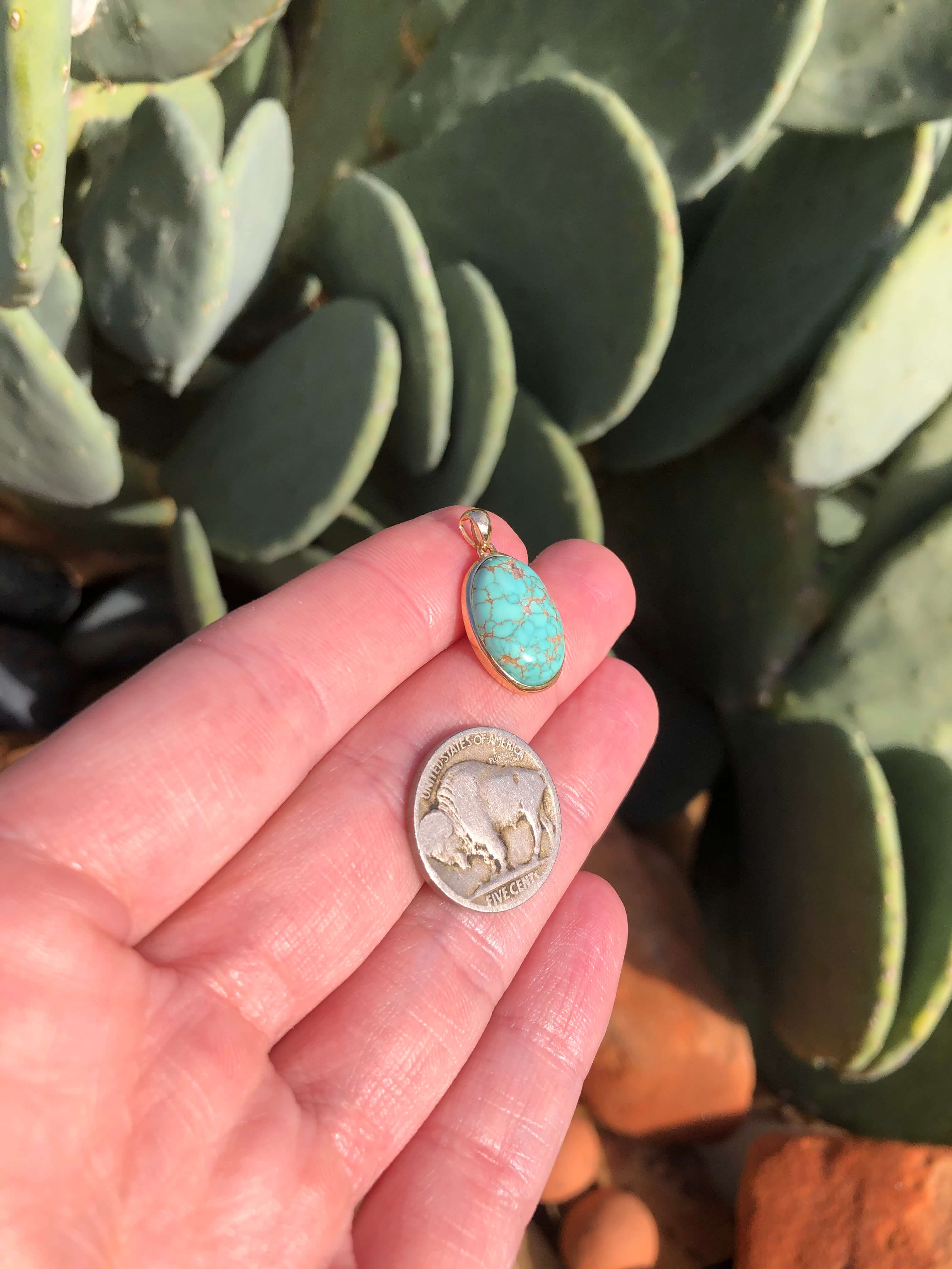 The Nordic 14k and Turquoise Pendant, 10 - Image 5