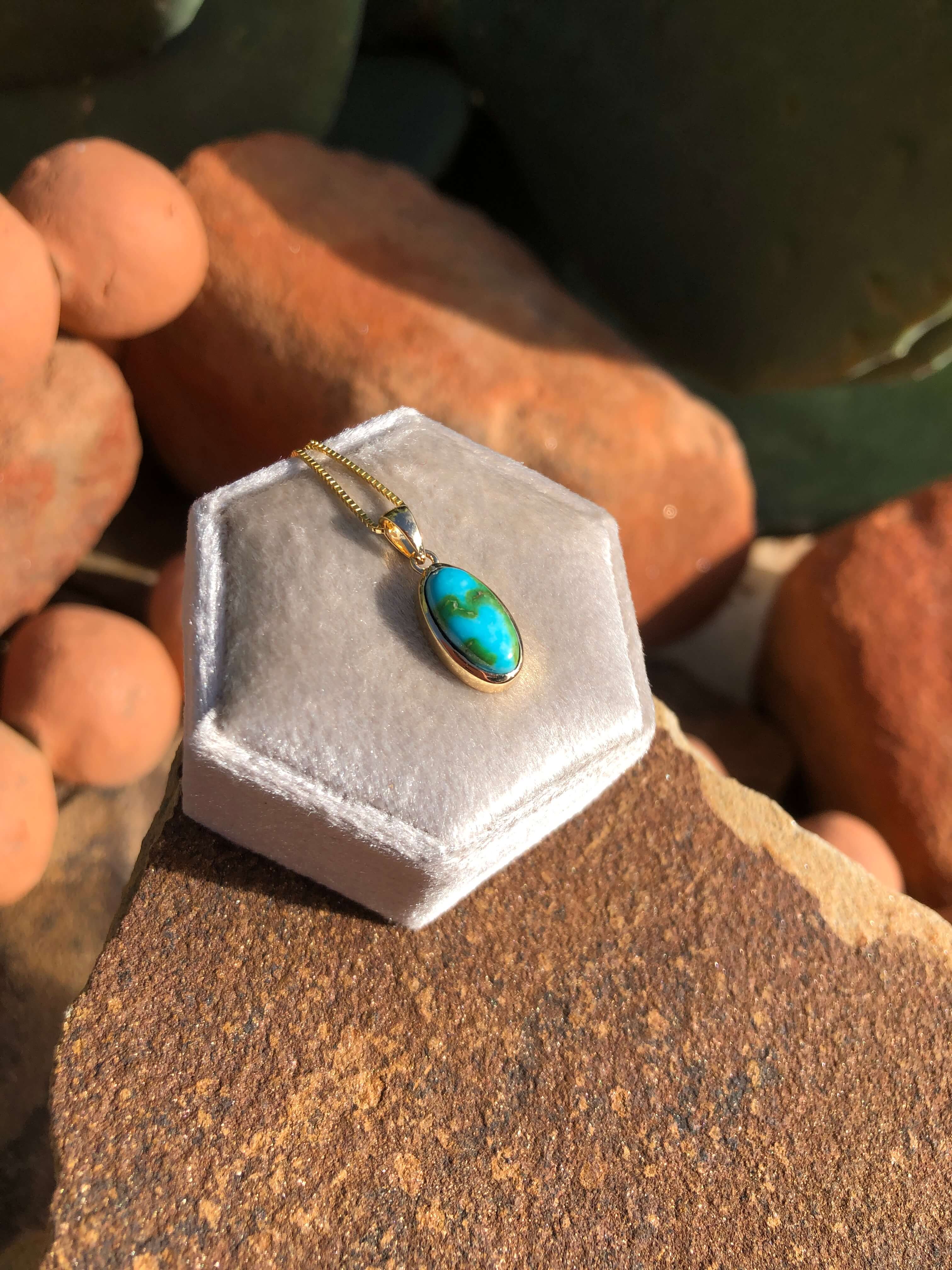 The Nordic 14k and Turquoise Pendant, 12 - Image 5