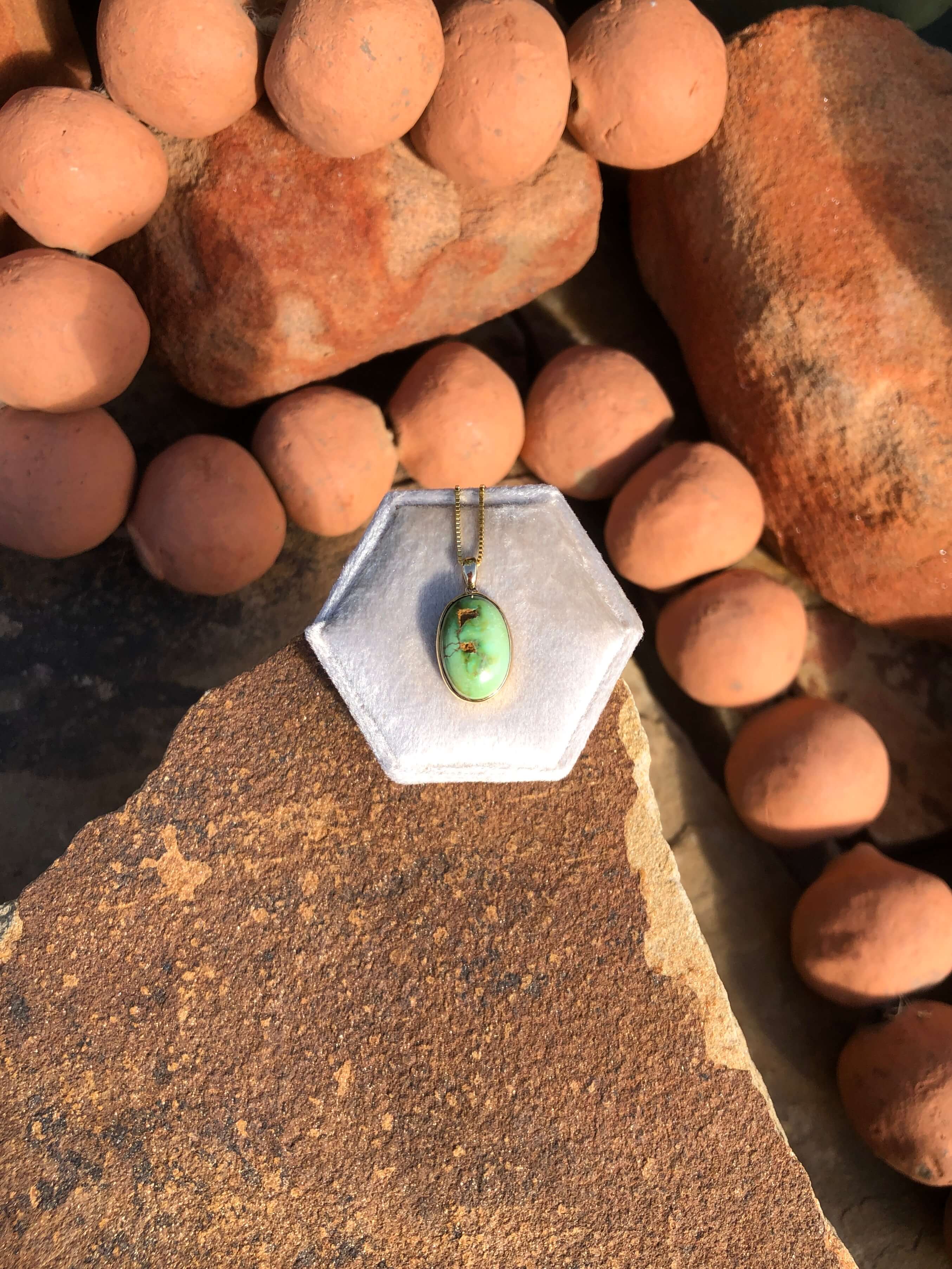 The Nordic 14k and Turquoise Pendant, 13 - Image 3