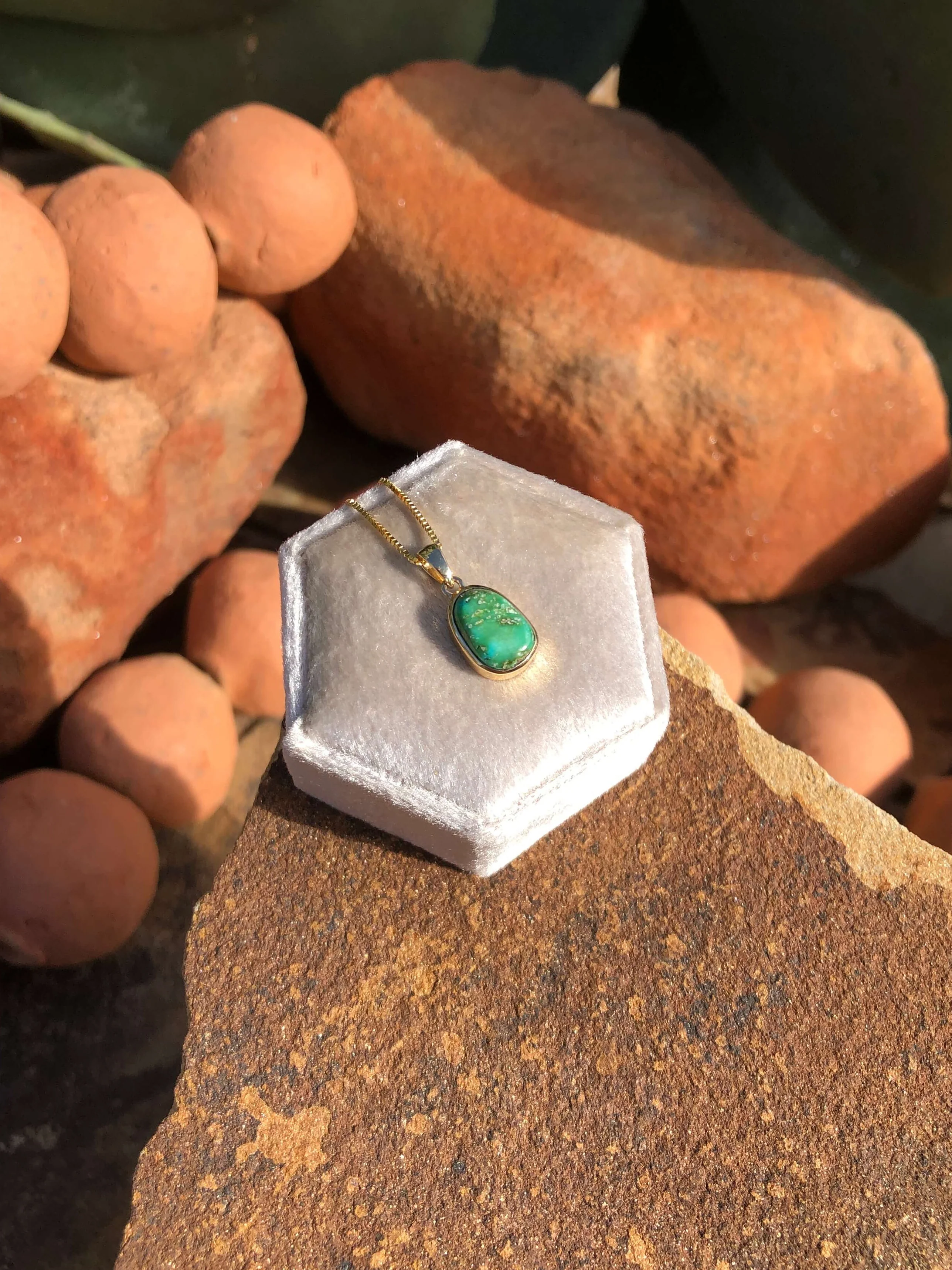 The Nordic 14k and Turquoise Pendant, 14 - Image 4