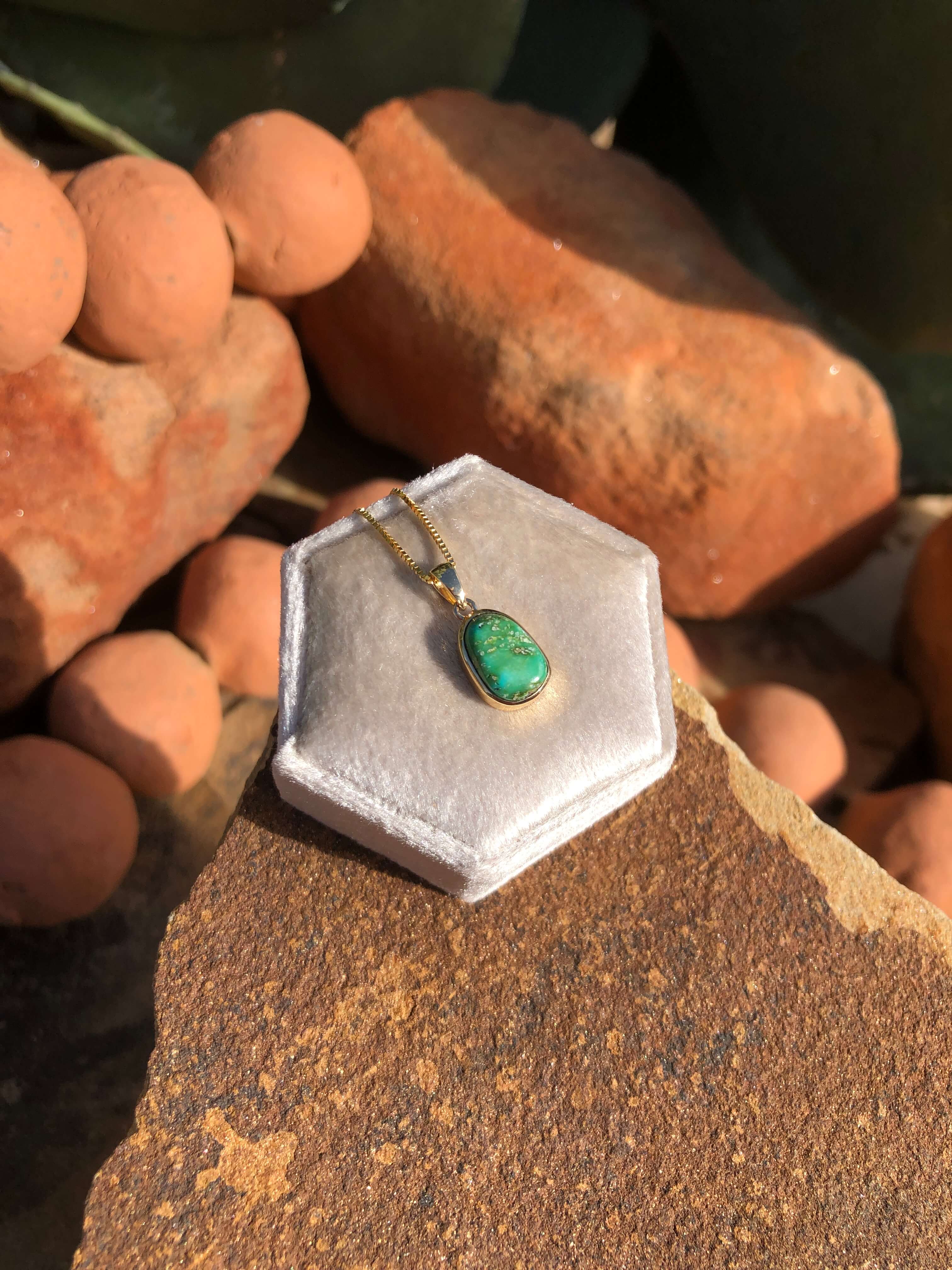 The Nordic 14k and Turquoise Pendant, 14 - Image 6