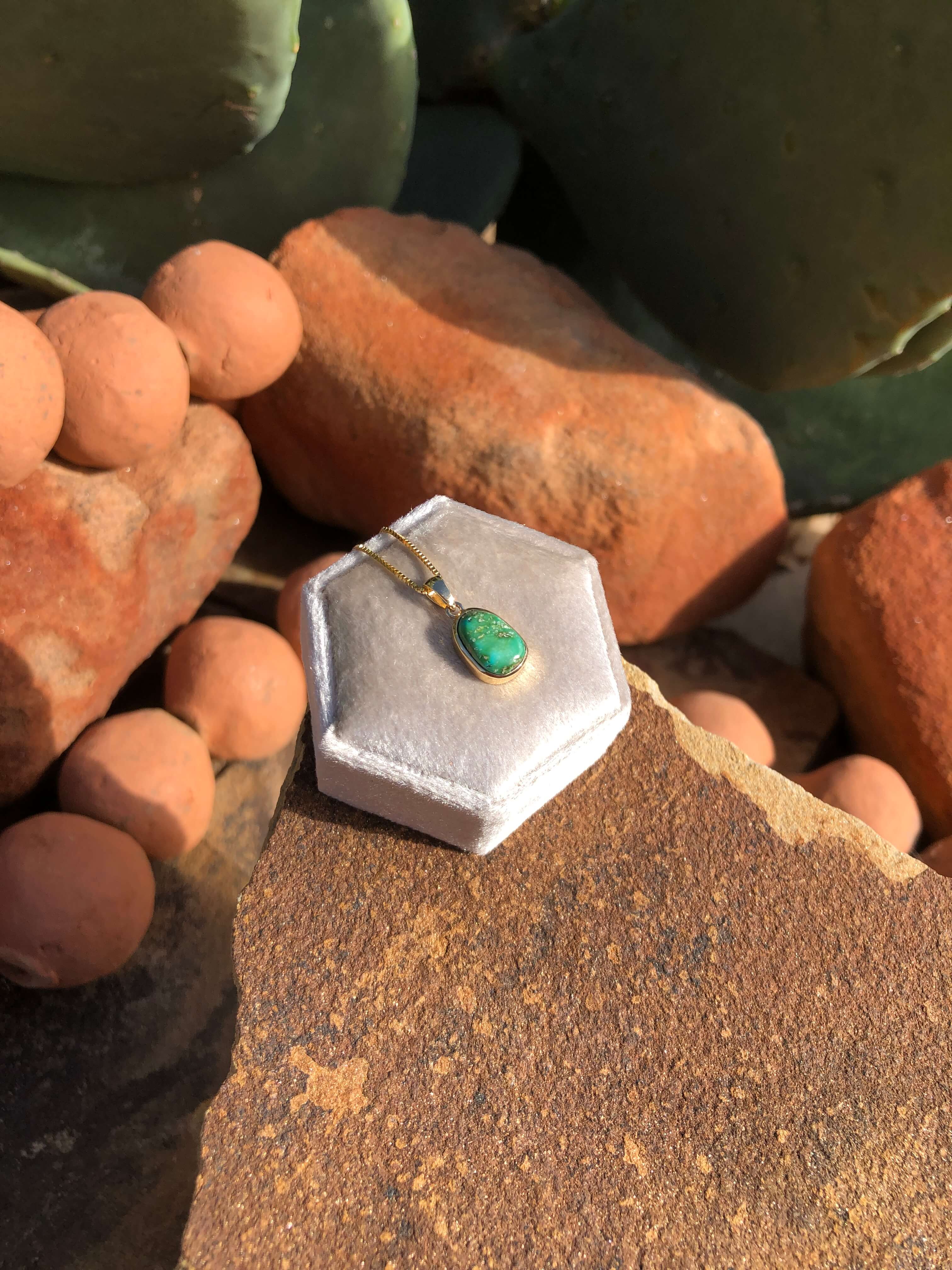 The Nordic 14k and Turquoise Pendant, 14 - Image 7