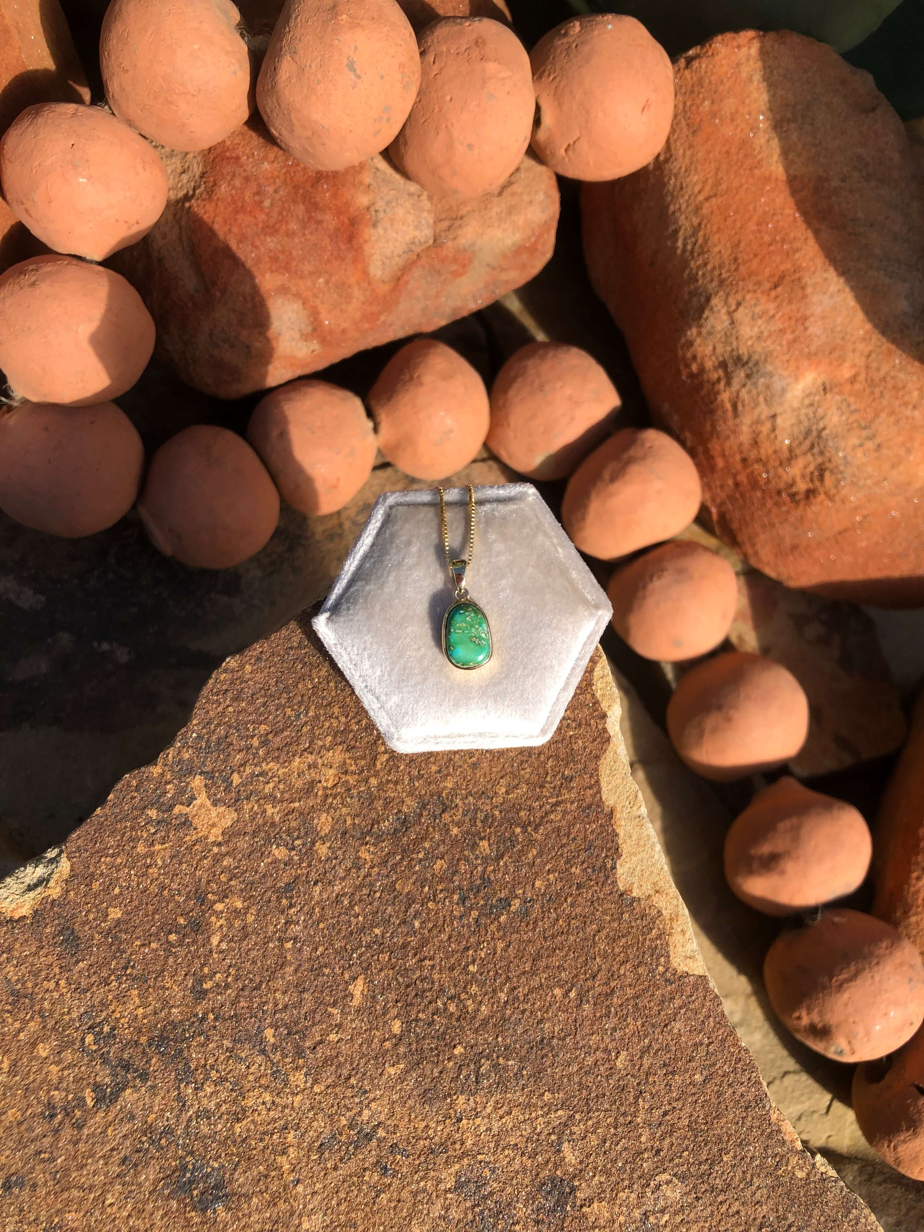 The Nordic 14k and Turquoise Pendant, 14 - Image 8