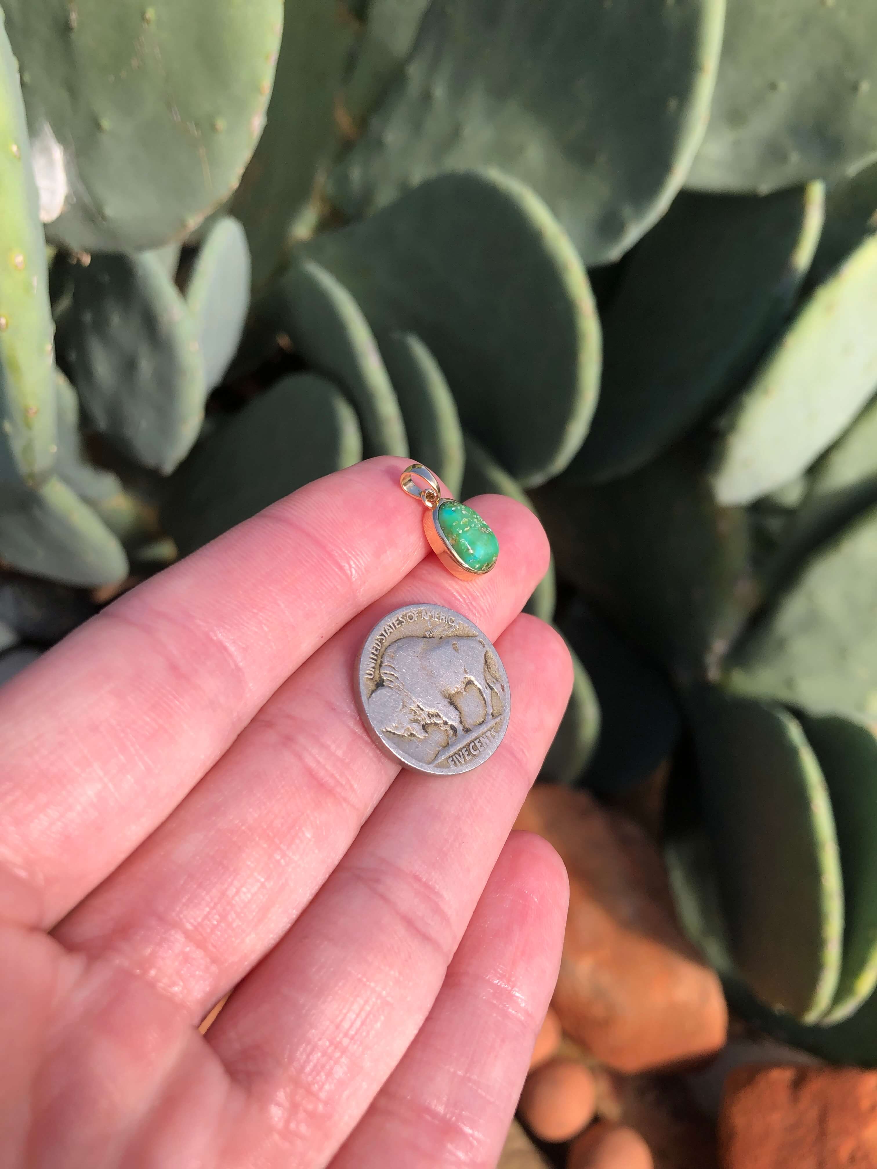 The Nordic 14k and Turquoise Pendant, 14 - Image 9