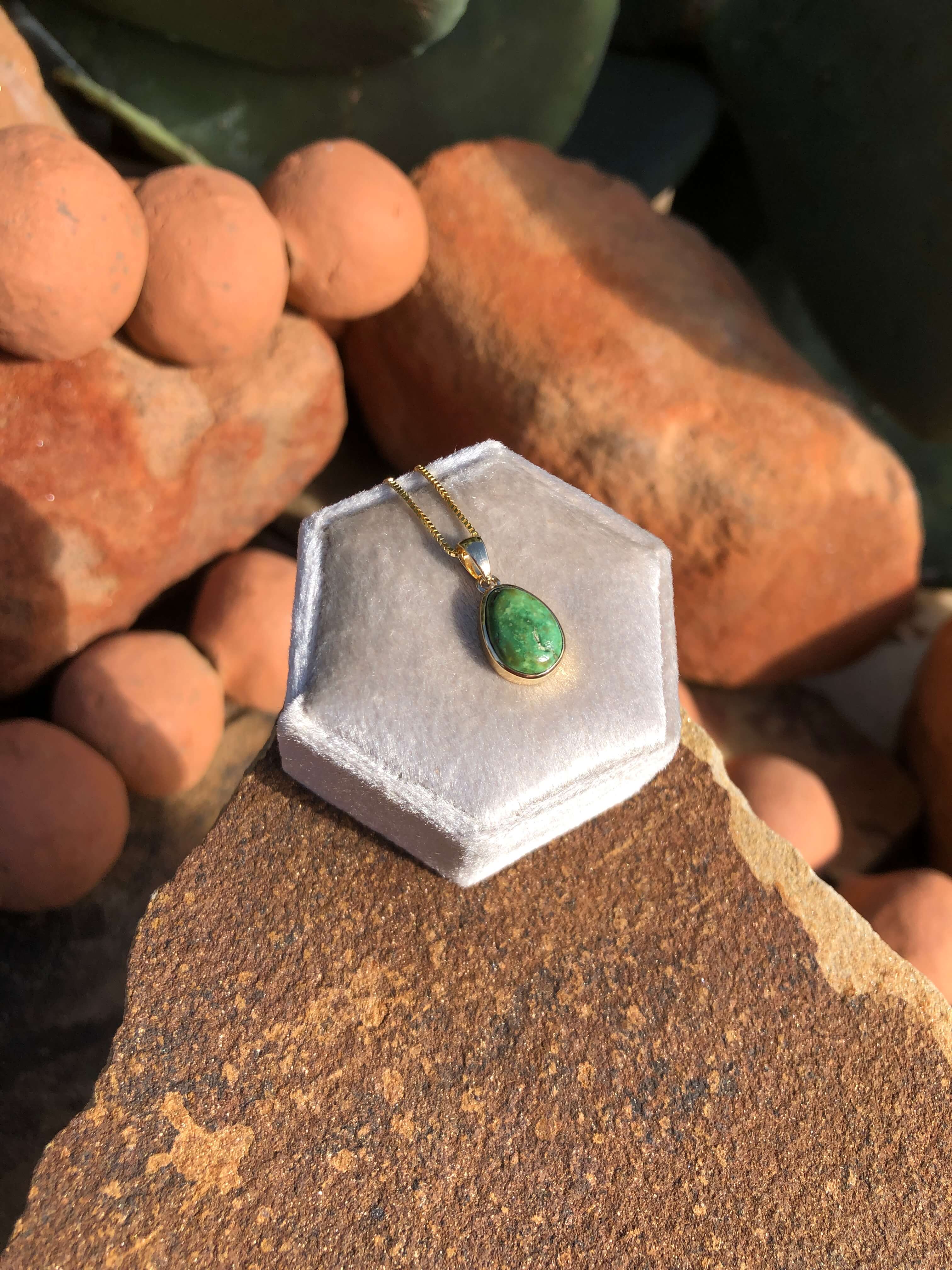 The Nordic 14k and Turquoise Pendant, 15 - Image 3