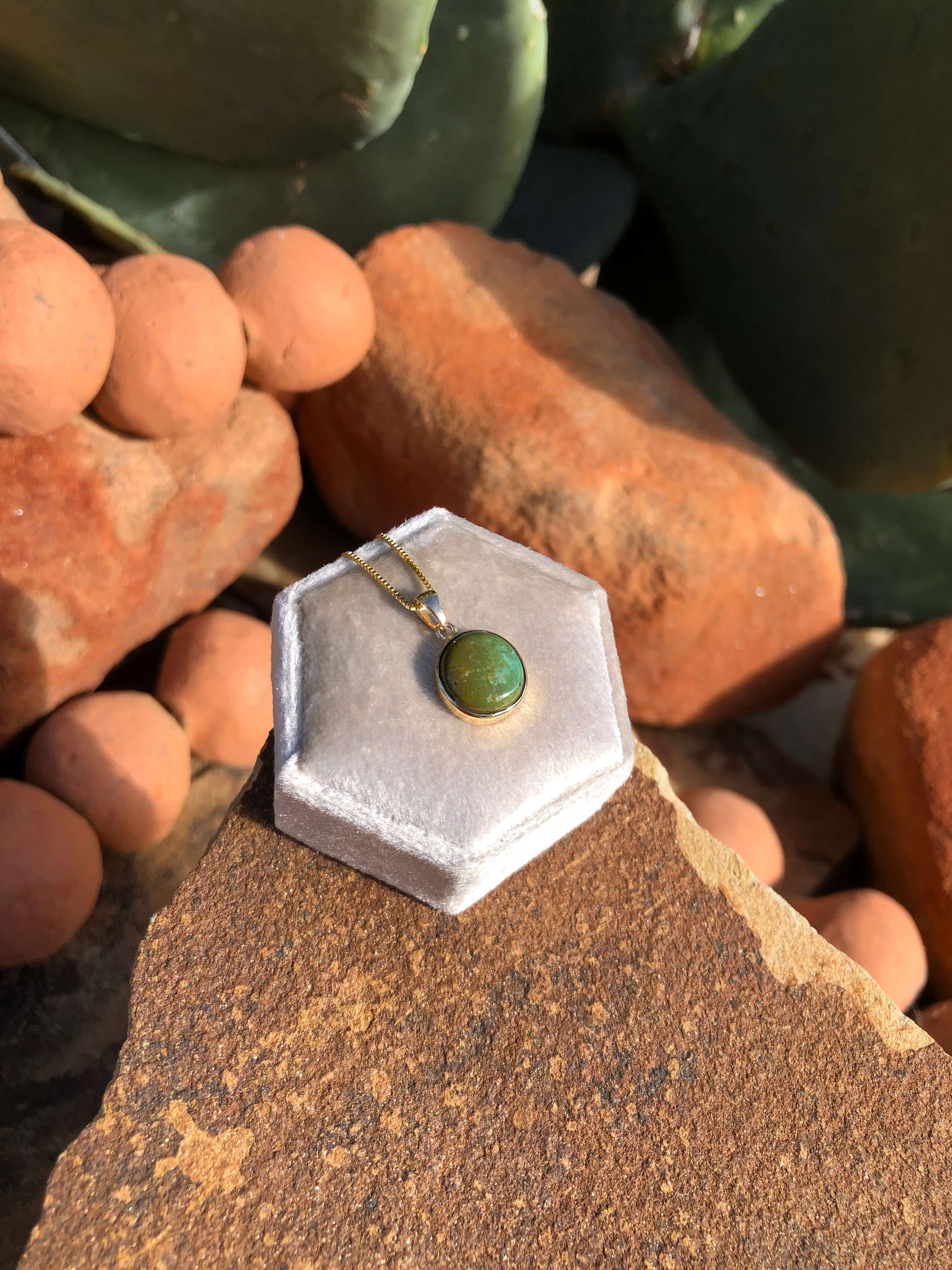 The Nordic 14k and Turquoise Pendant, 16 - Image 3