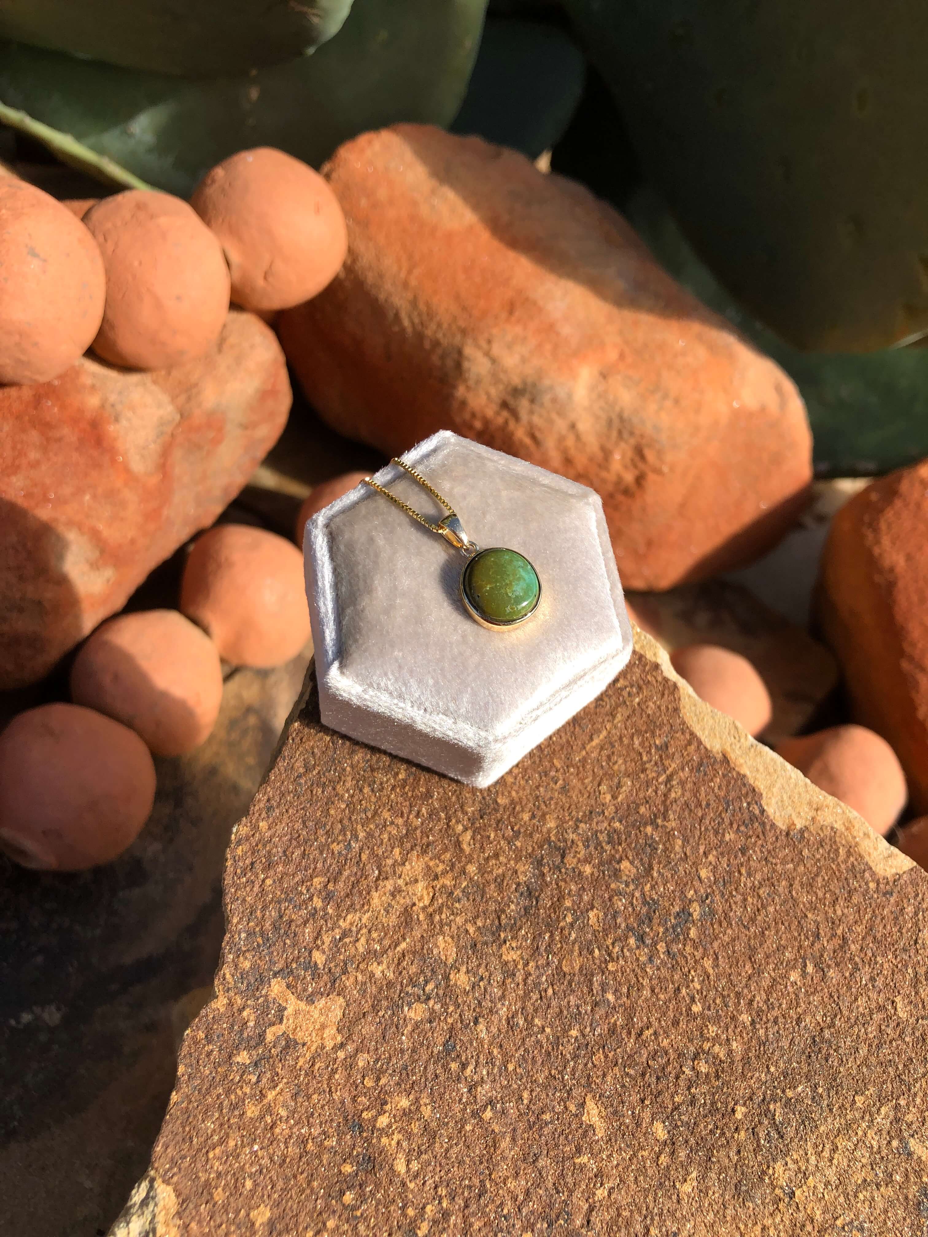 The Nordic 14k and Turquoise Pendant, 16 - Image 5