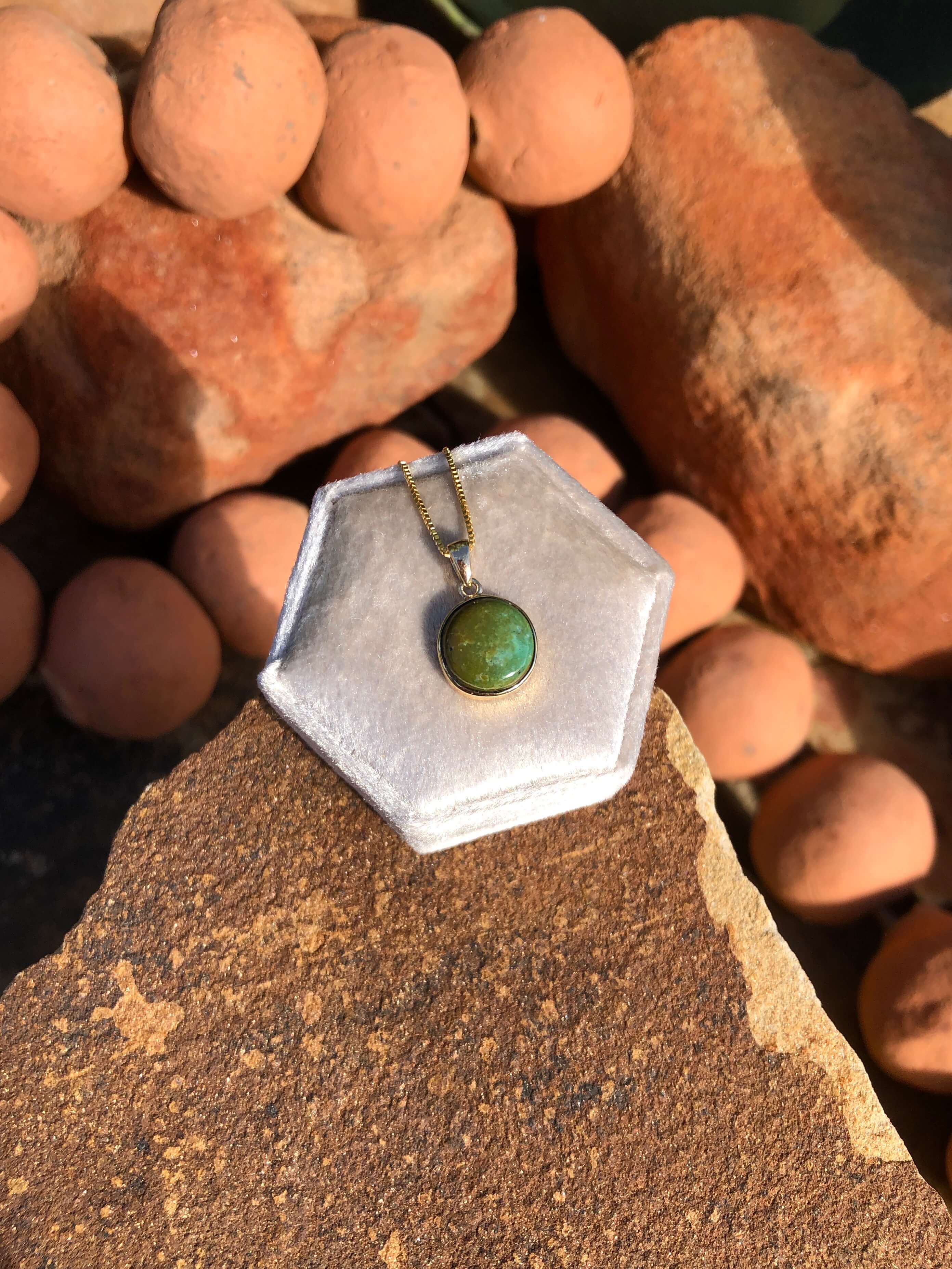 The Nordic 14k and Turquoise Pendant, 16 - Image 7