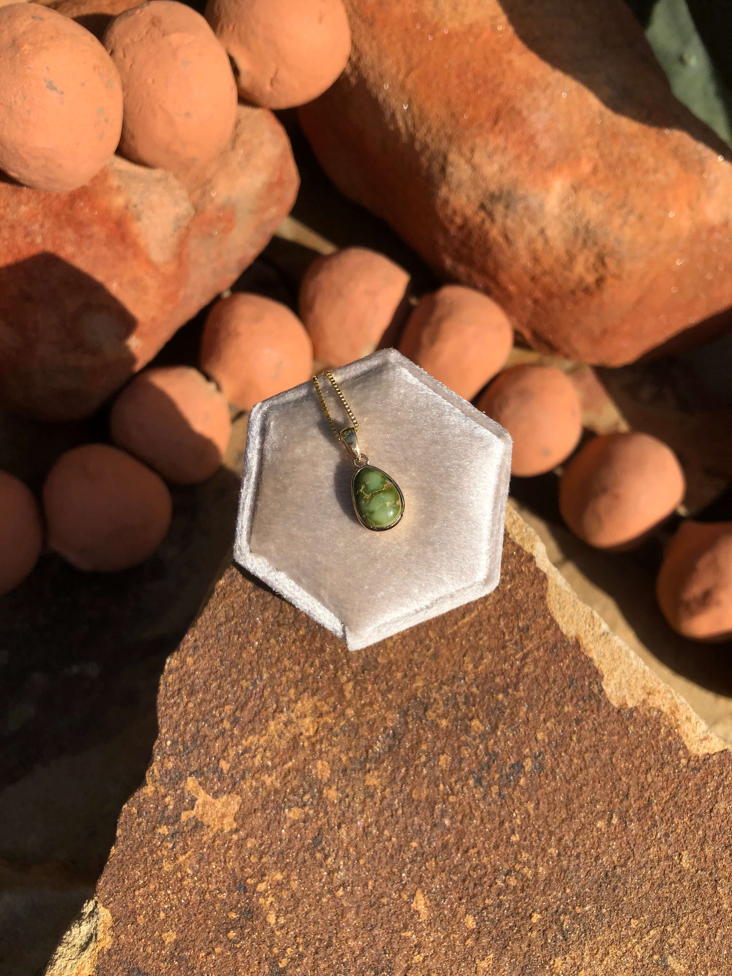 The Nordic 14k and Turquoise Pendant, 17 - Image 3