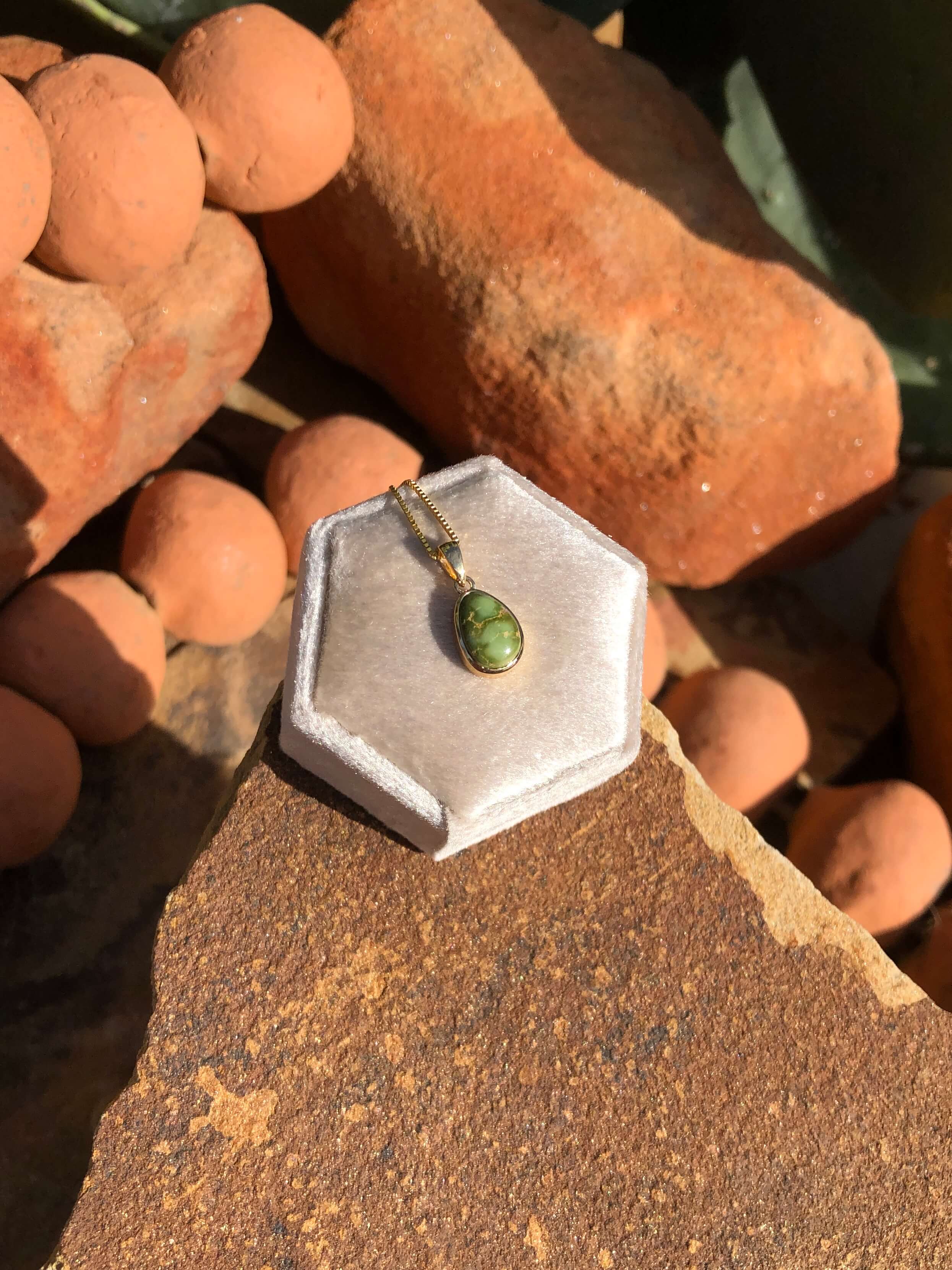 The Nordic 14k and Turquoise Pendant, 17 - Image 5