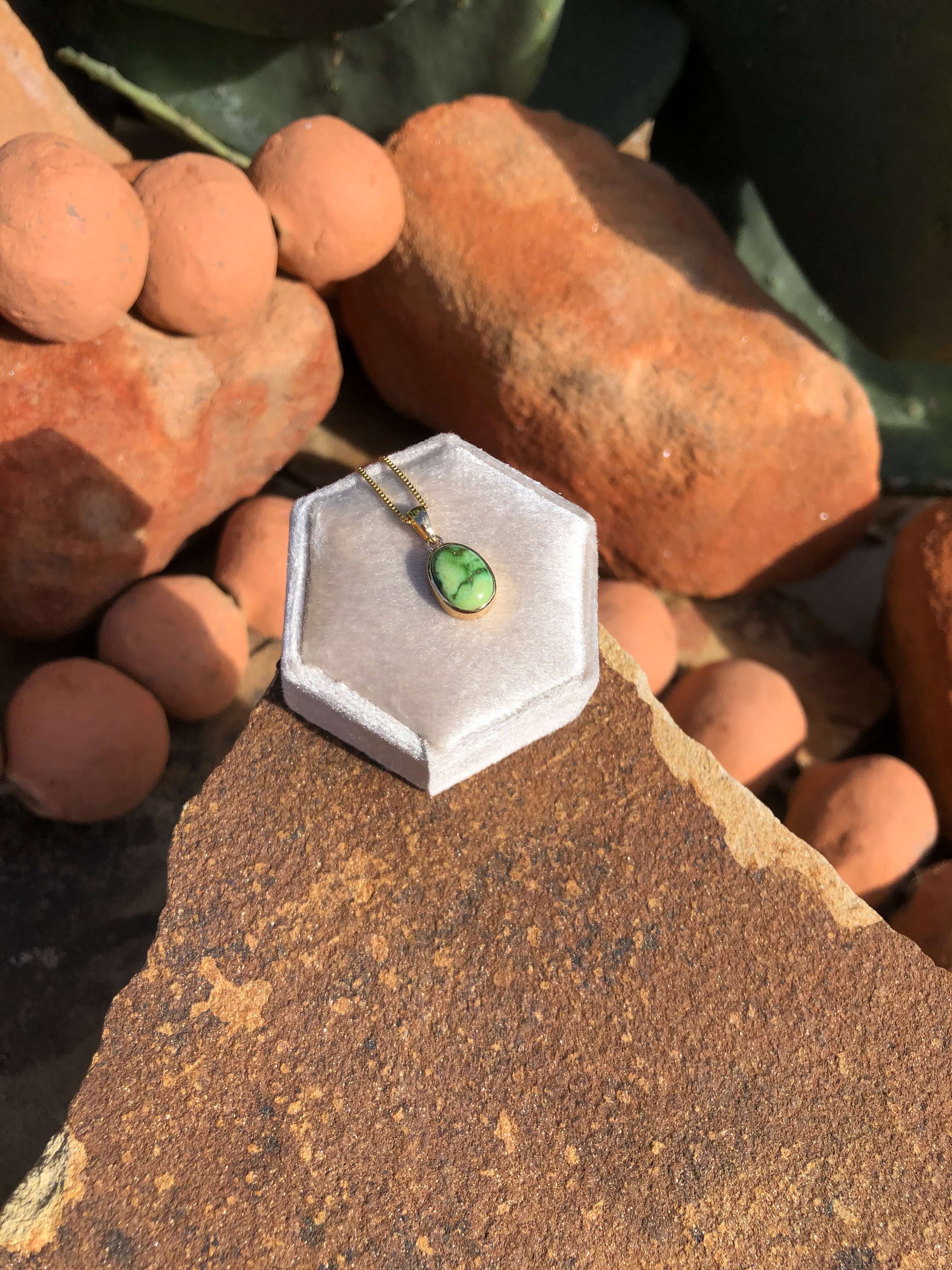 The Nordic 14k and Turquoise Pendant, 18 - Image 5