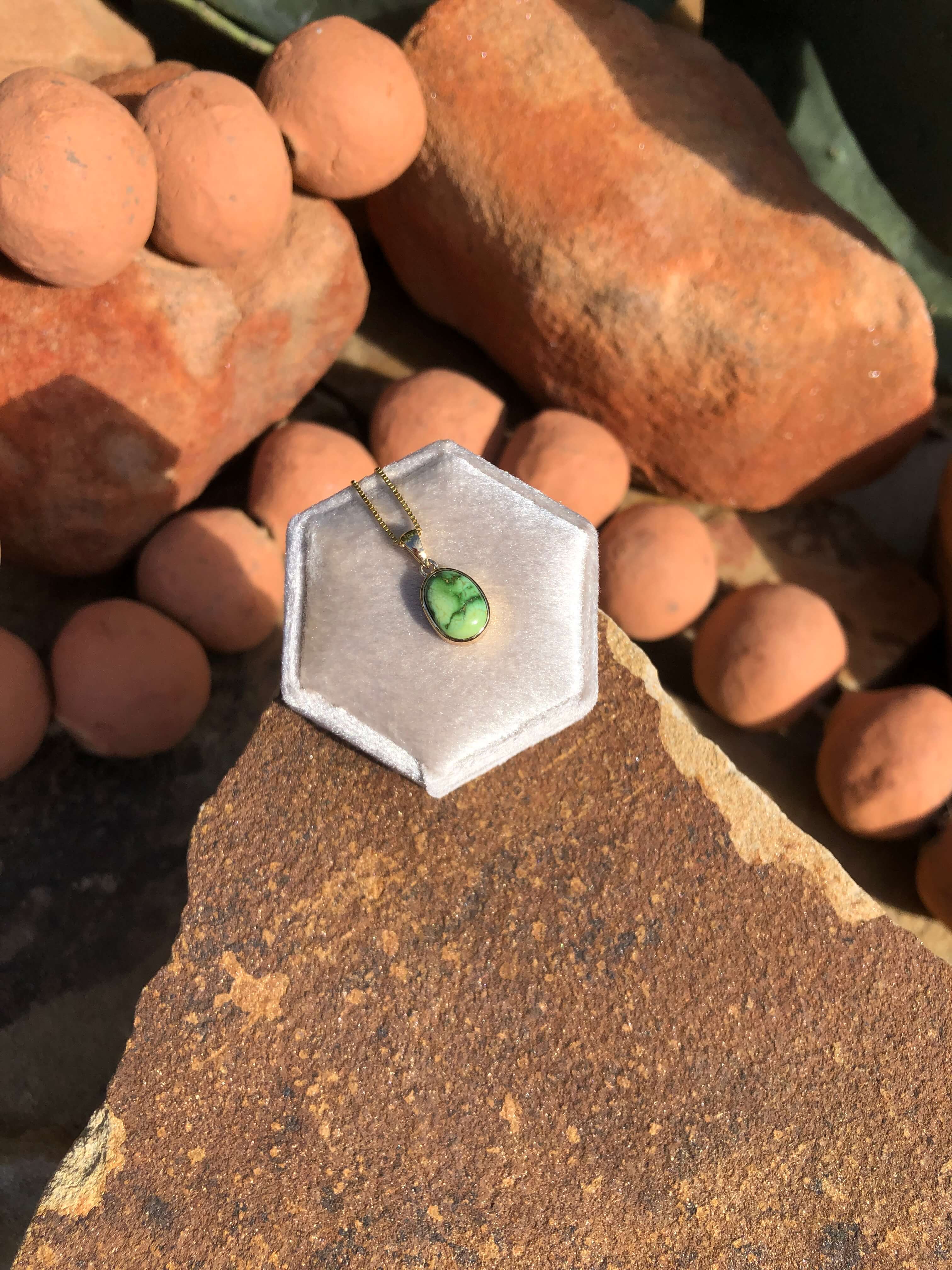 The Nordic 14k and Turquoise Pendant, 18 - Image 6