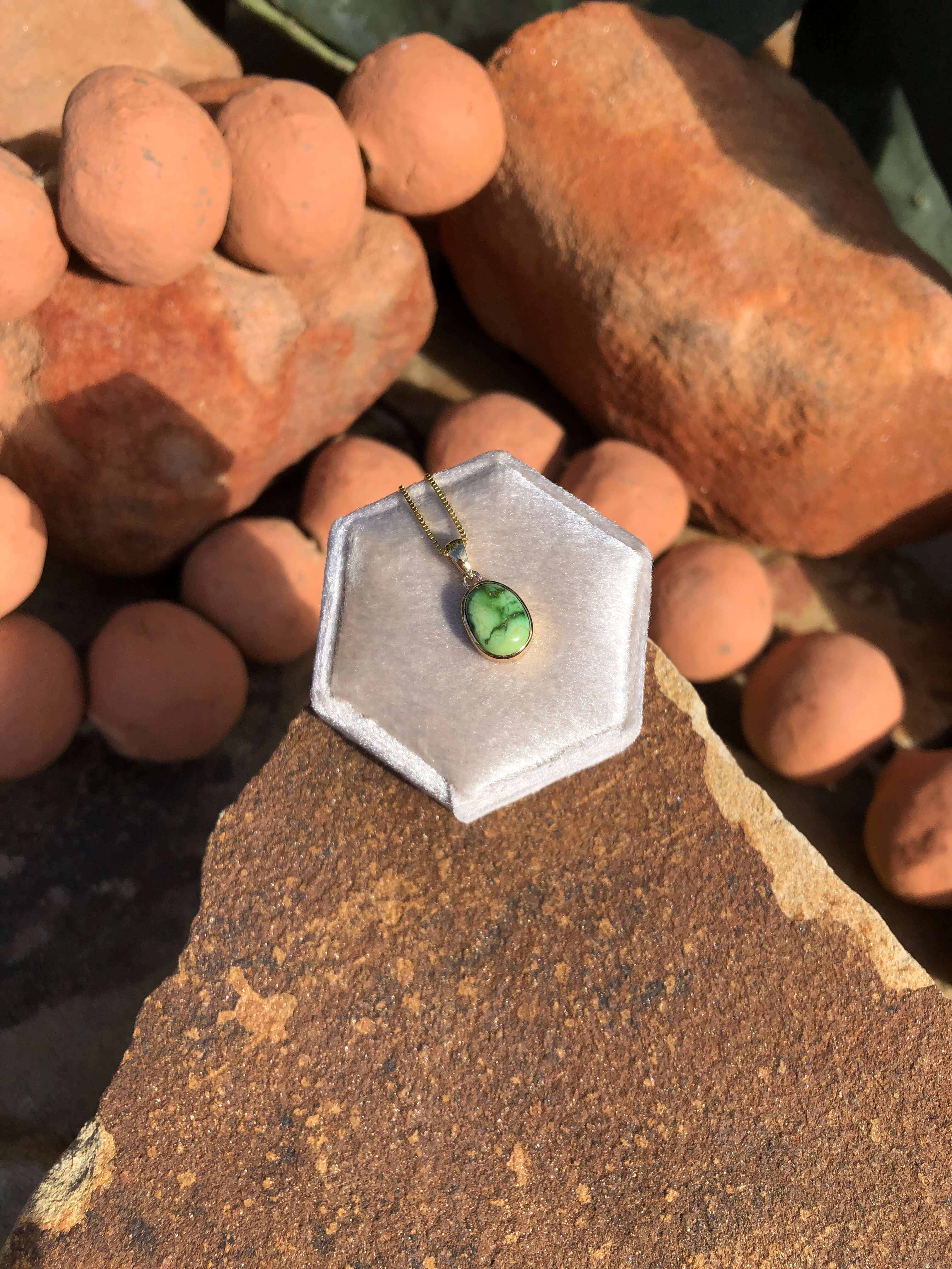 The Nordic 14k and Turquoise Pendant, 18 - Image 7