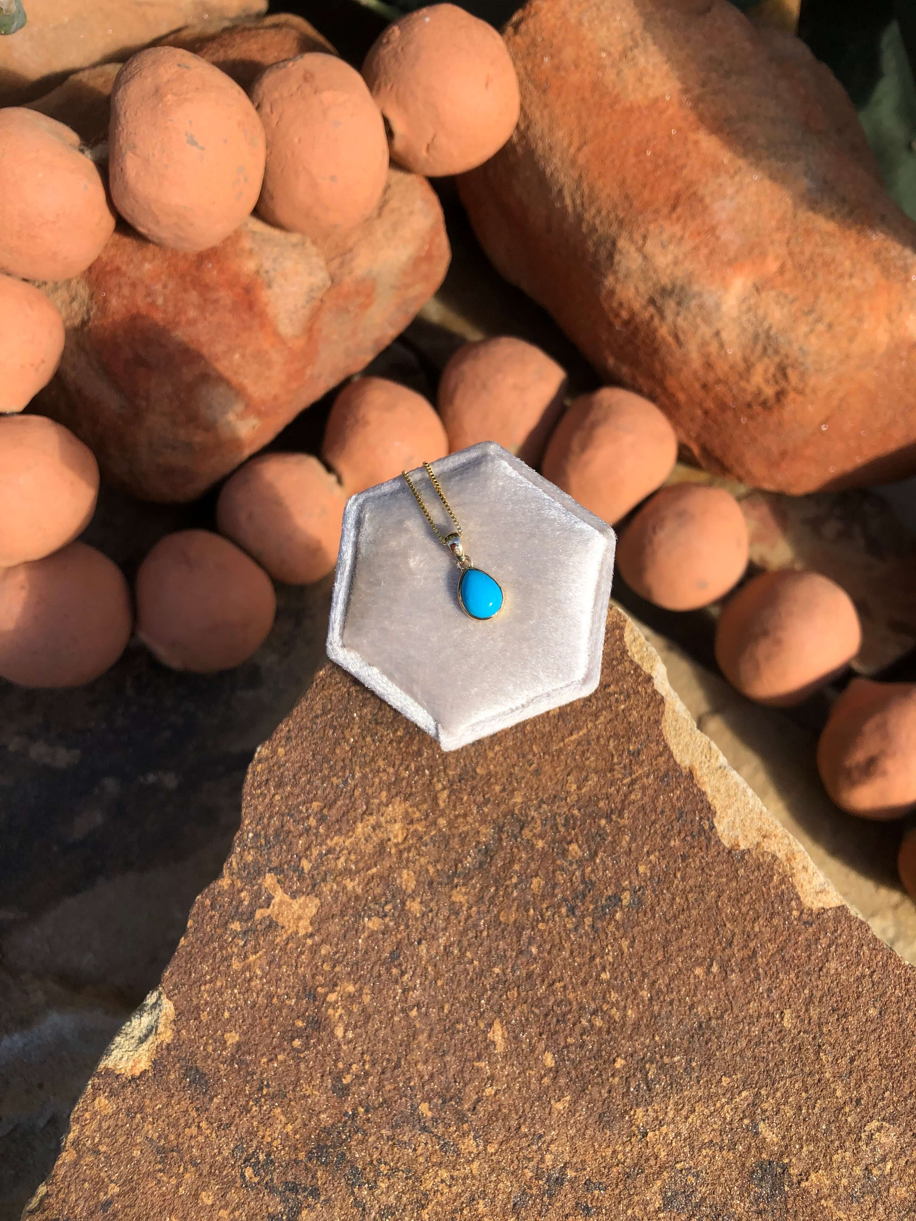 The Nordic 14k and Turquoise Pendant, 19 - Image 5