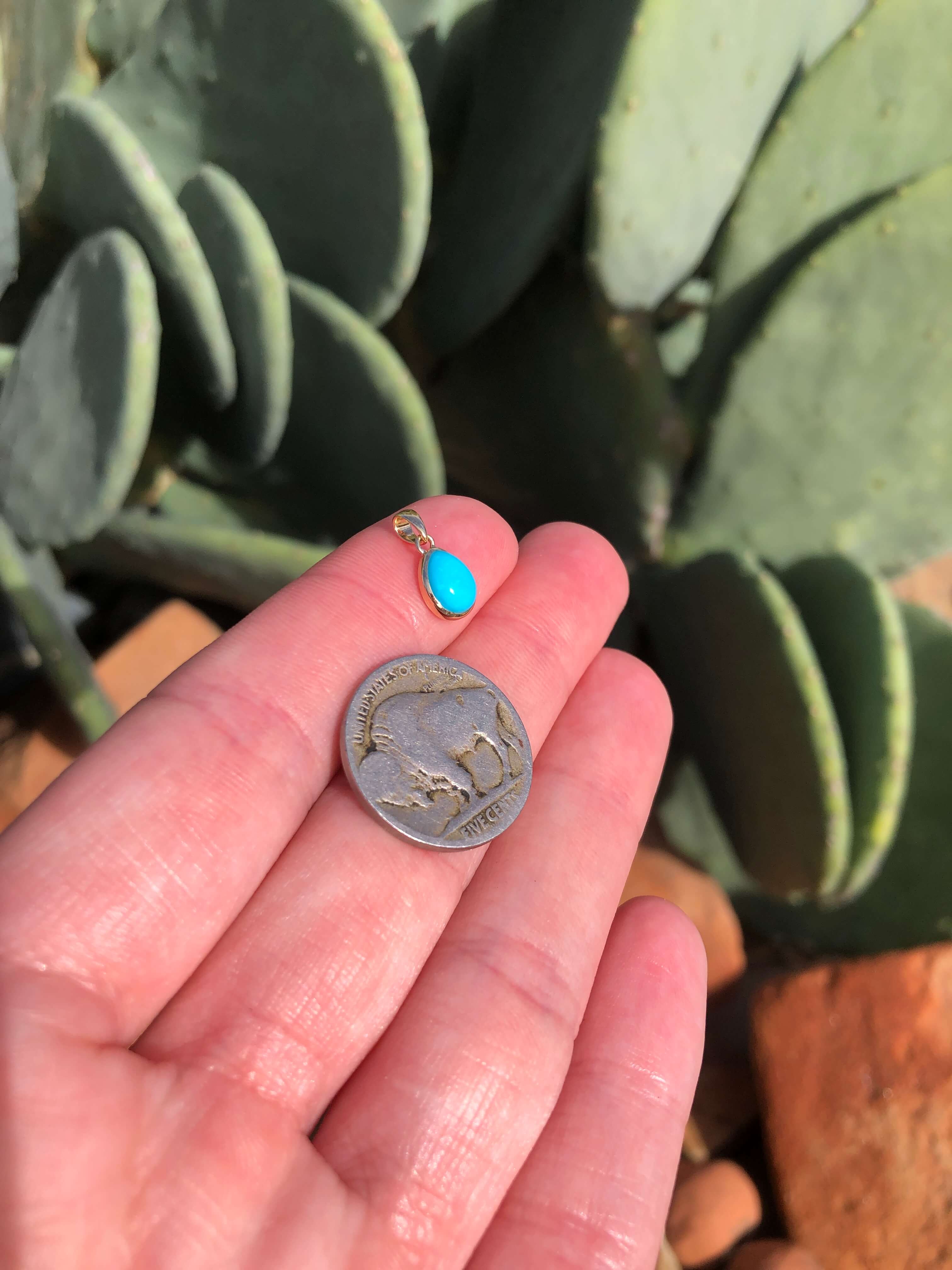 The Nordic 14k and Turquoise Pendant, 20 - Image 5