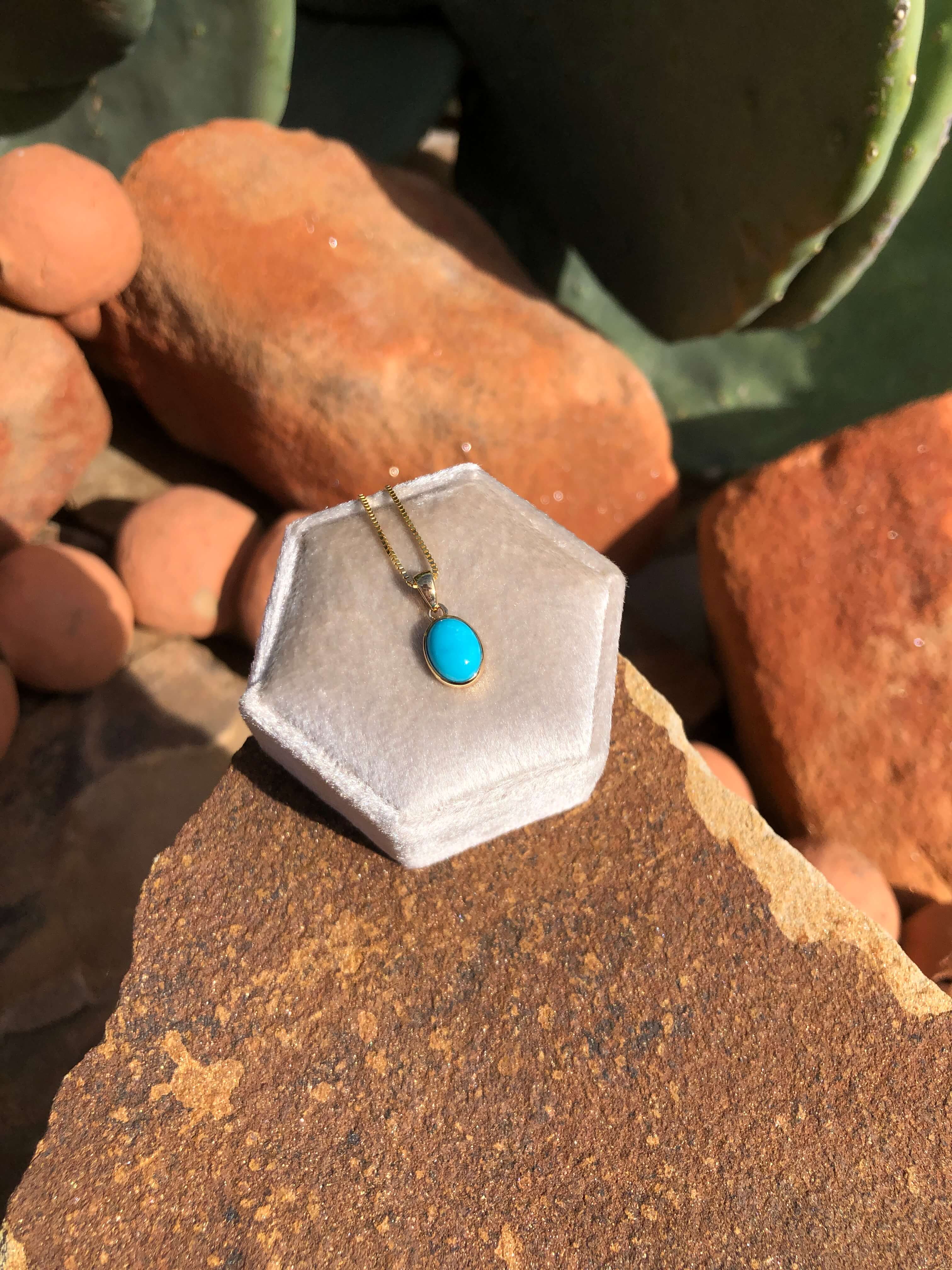 The Nordic 14k and Turquoise Pendant, 21 - Image 3