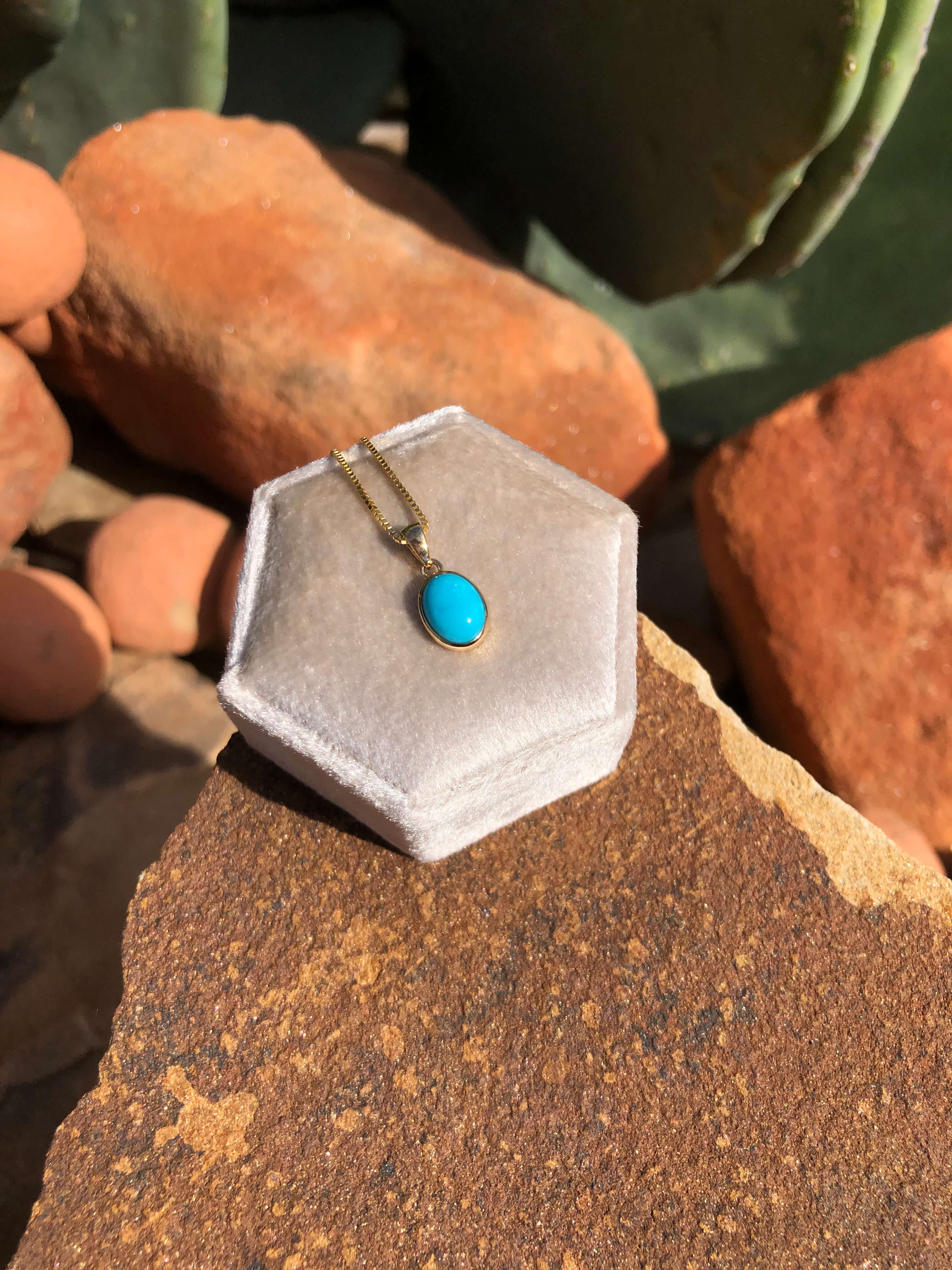The Nordic 14k and Turquoise Pendant, 21 - Image 4