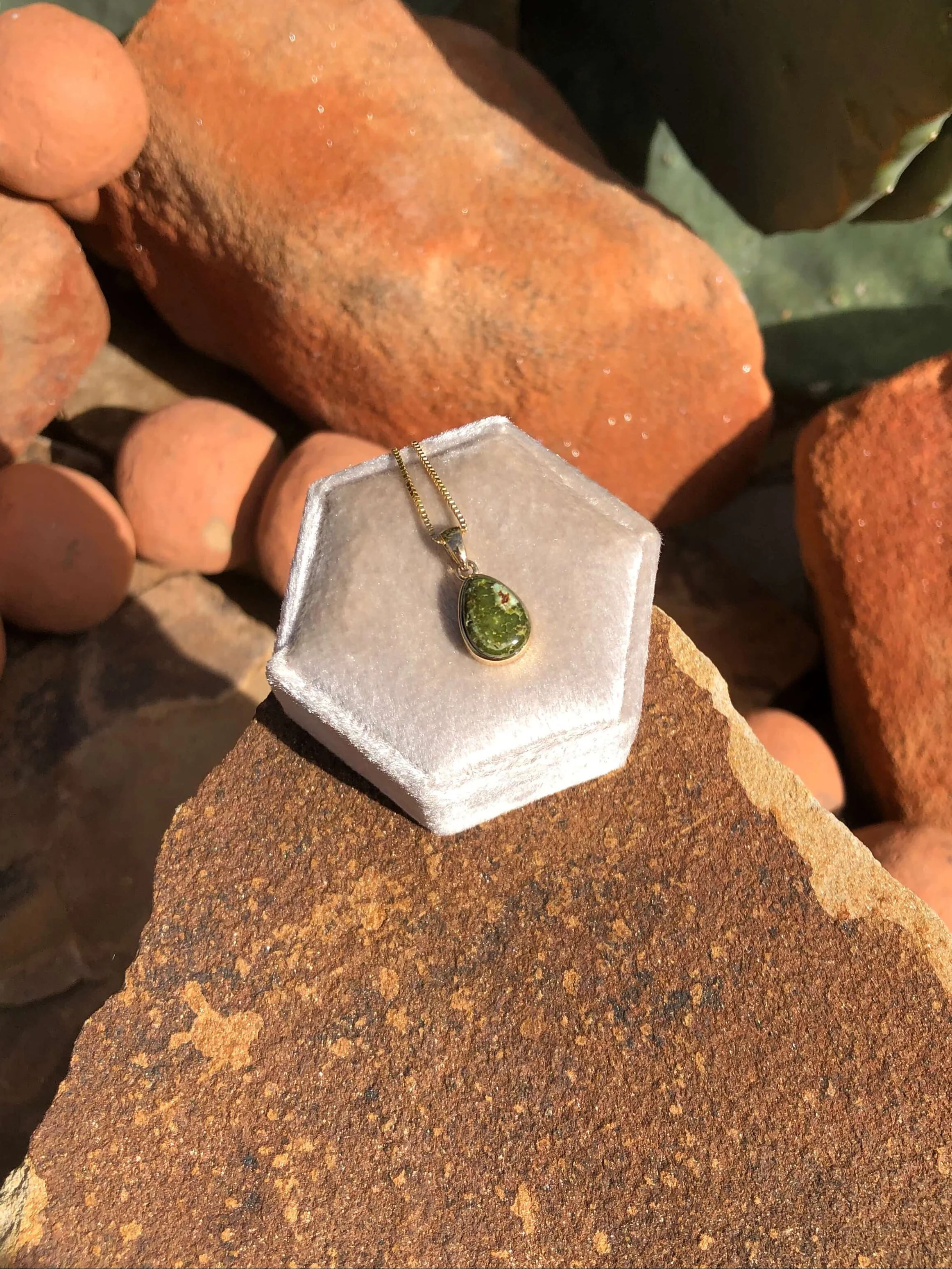 The Nordic 14k and Turquoise Pendant, 22