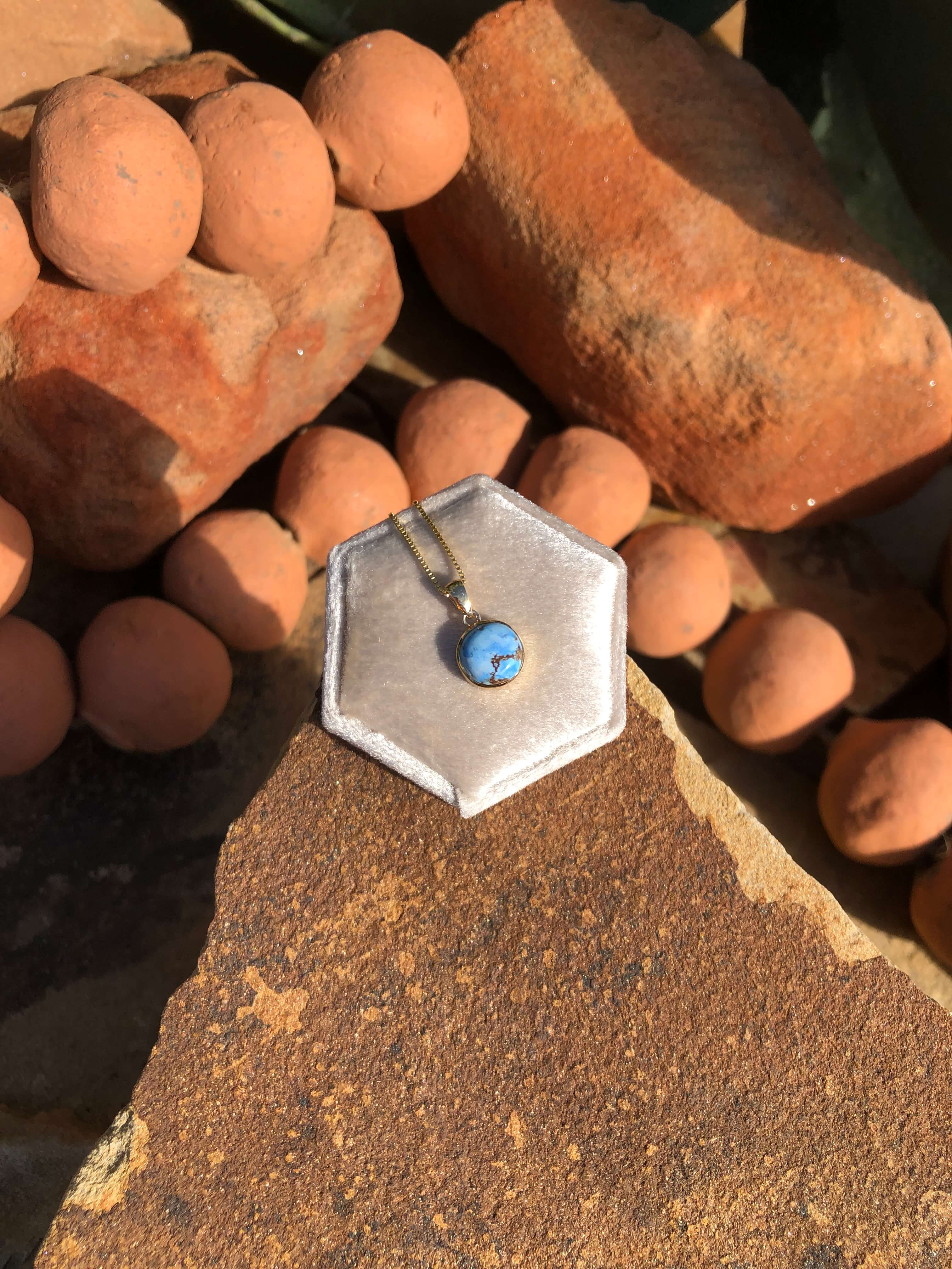 The Nordic 14k and Turquoise Pendant, 23 - Image 7