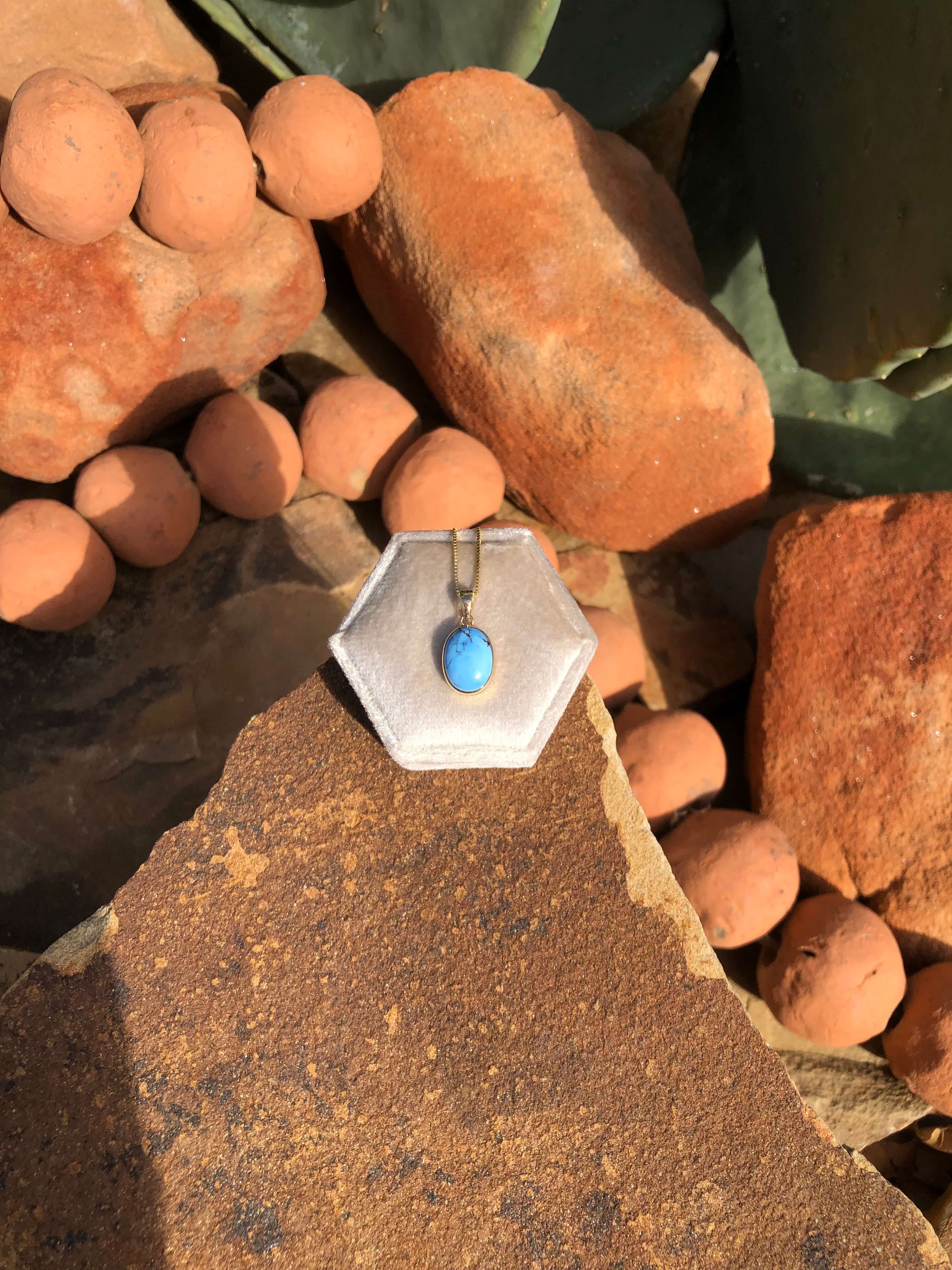 The Nordic 14k and Turquoise Pendant, 27 - Image 5