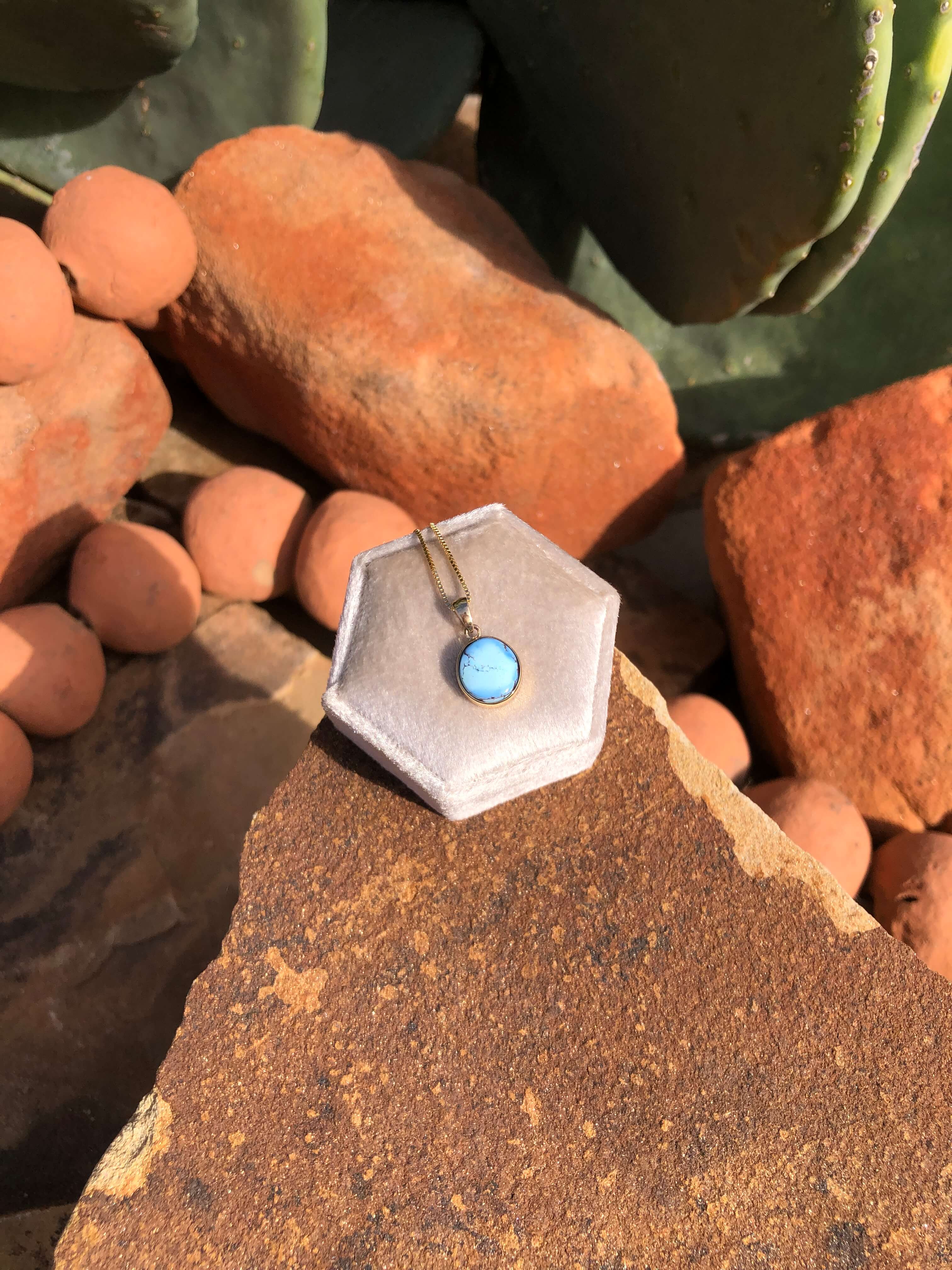 The Nordic 14k and Turquoise Pendant, 28 - Image 4