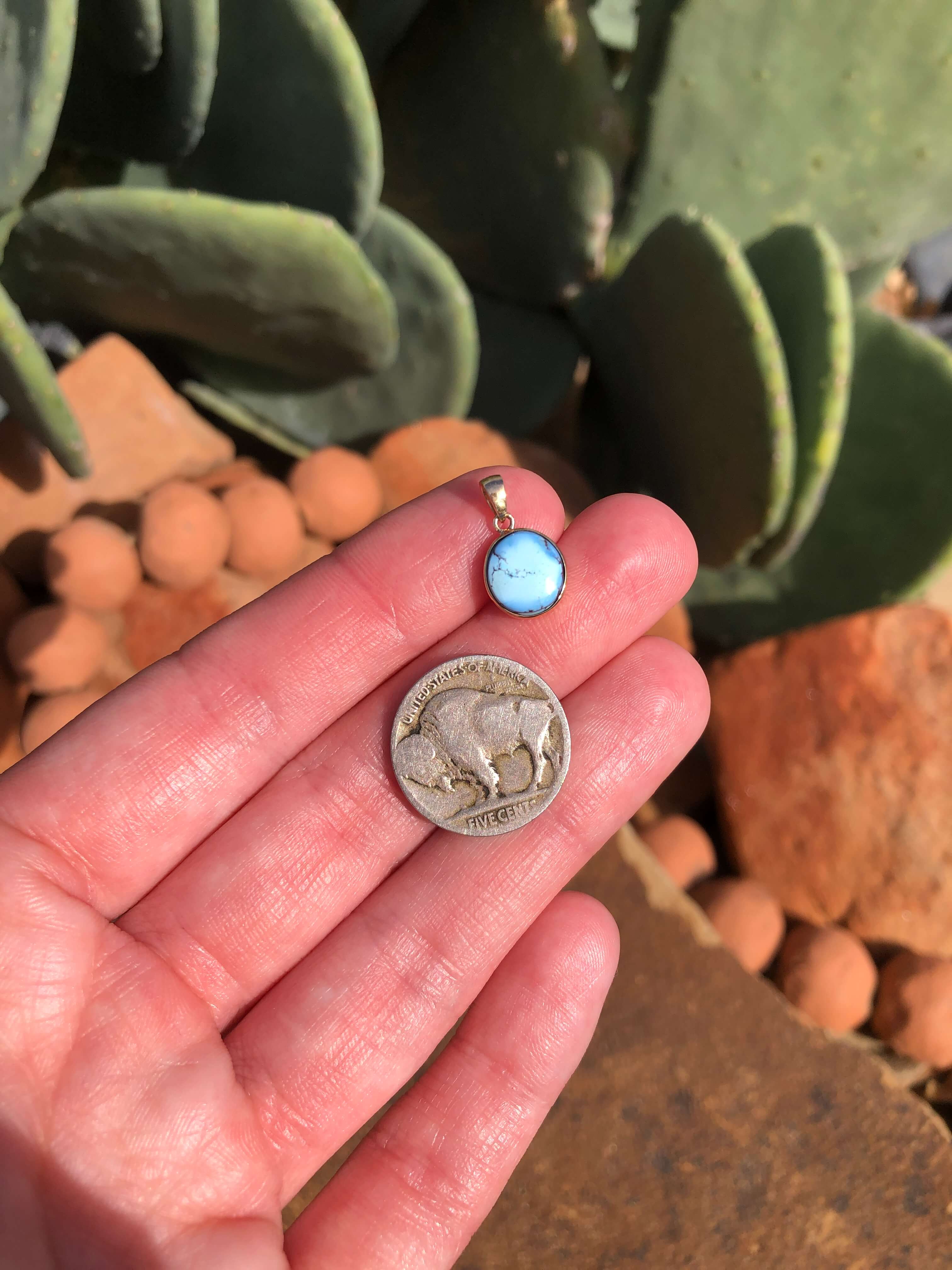 The Nordic 14k and Turquoise Pendant, 28 - Image 6