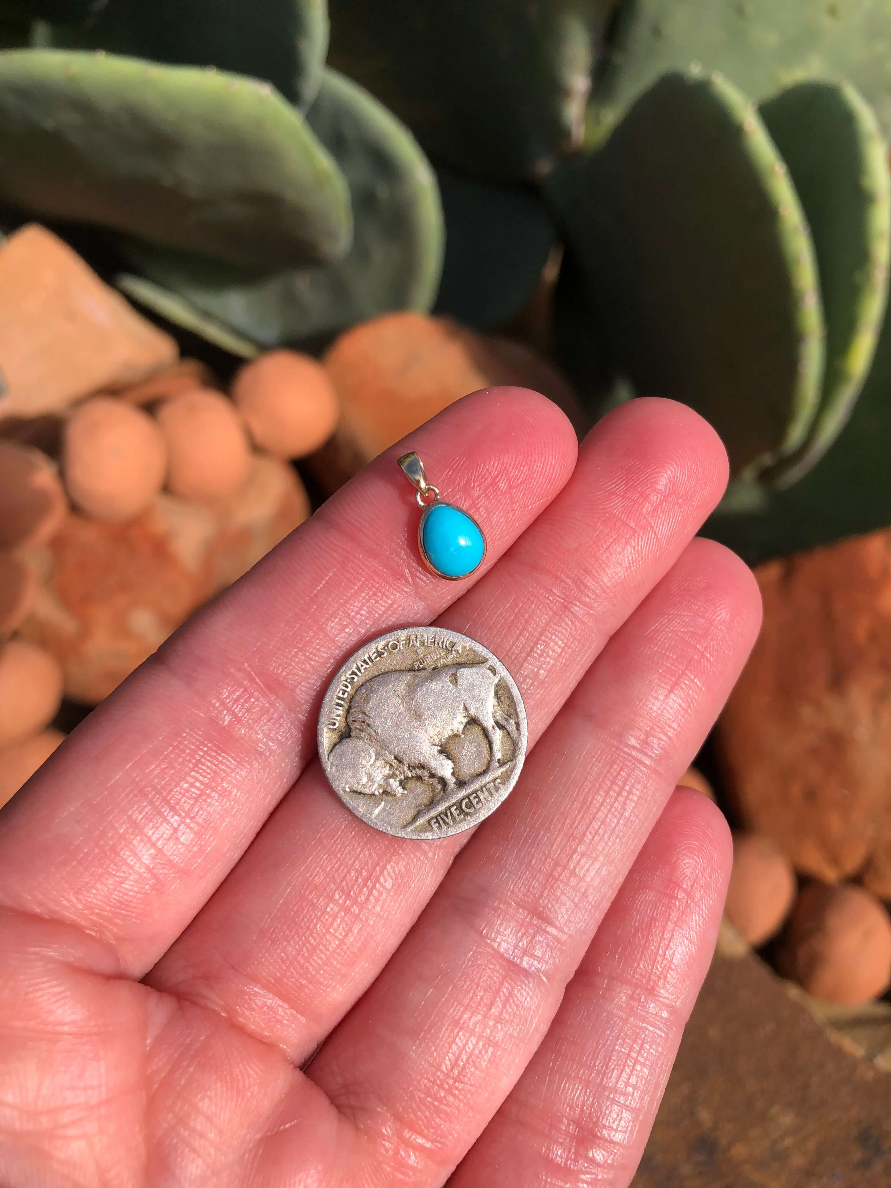 The Nordic 14k and Turquoise Pendant, 30 - Image 6